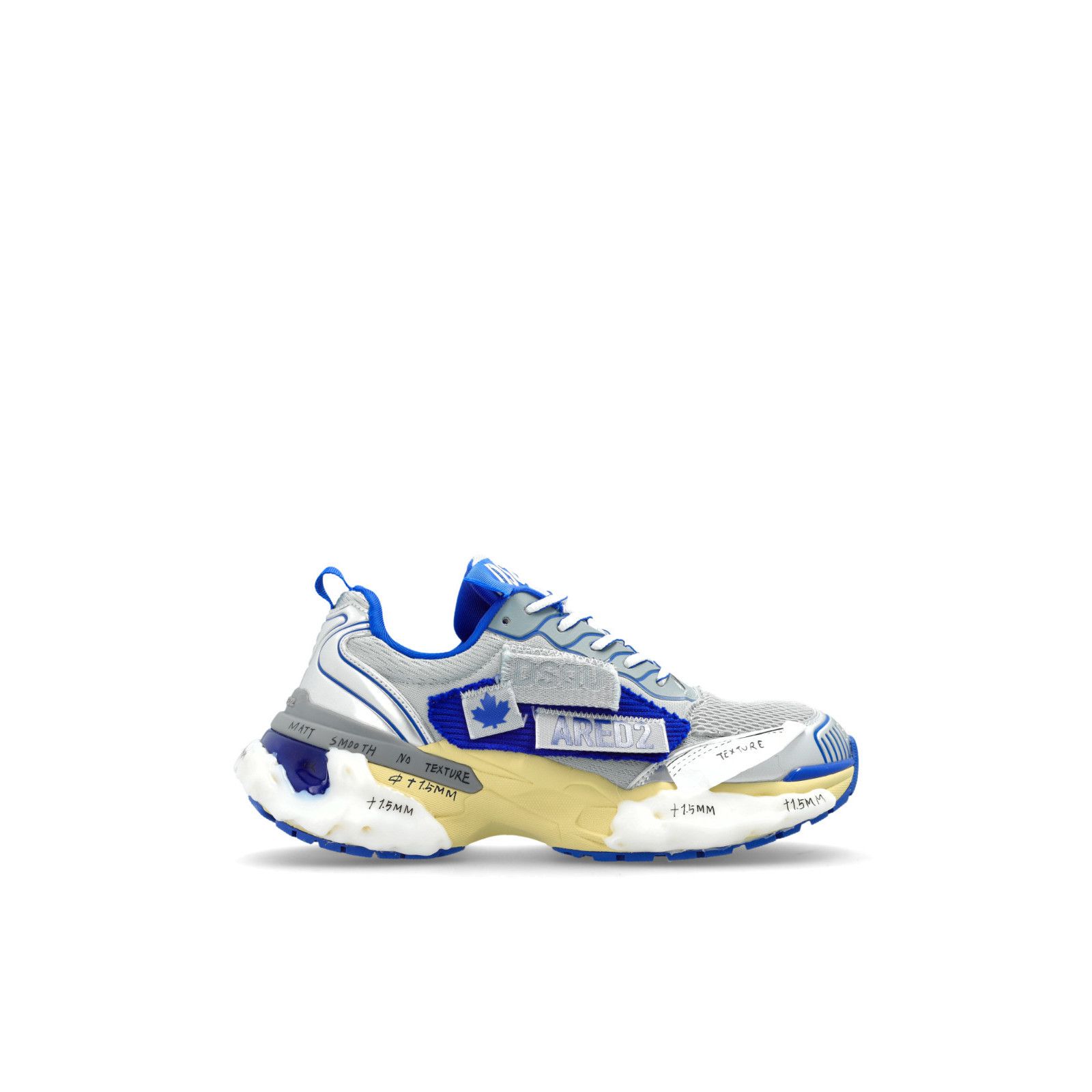 Dsquared2 DSQUARED2 Faster Silver Blue Fabric Sneakers New And Authent Size US 10 / EU 43 - 4 Thumbnail
