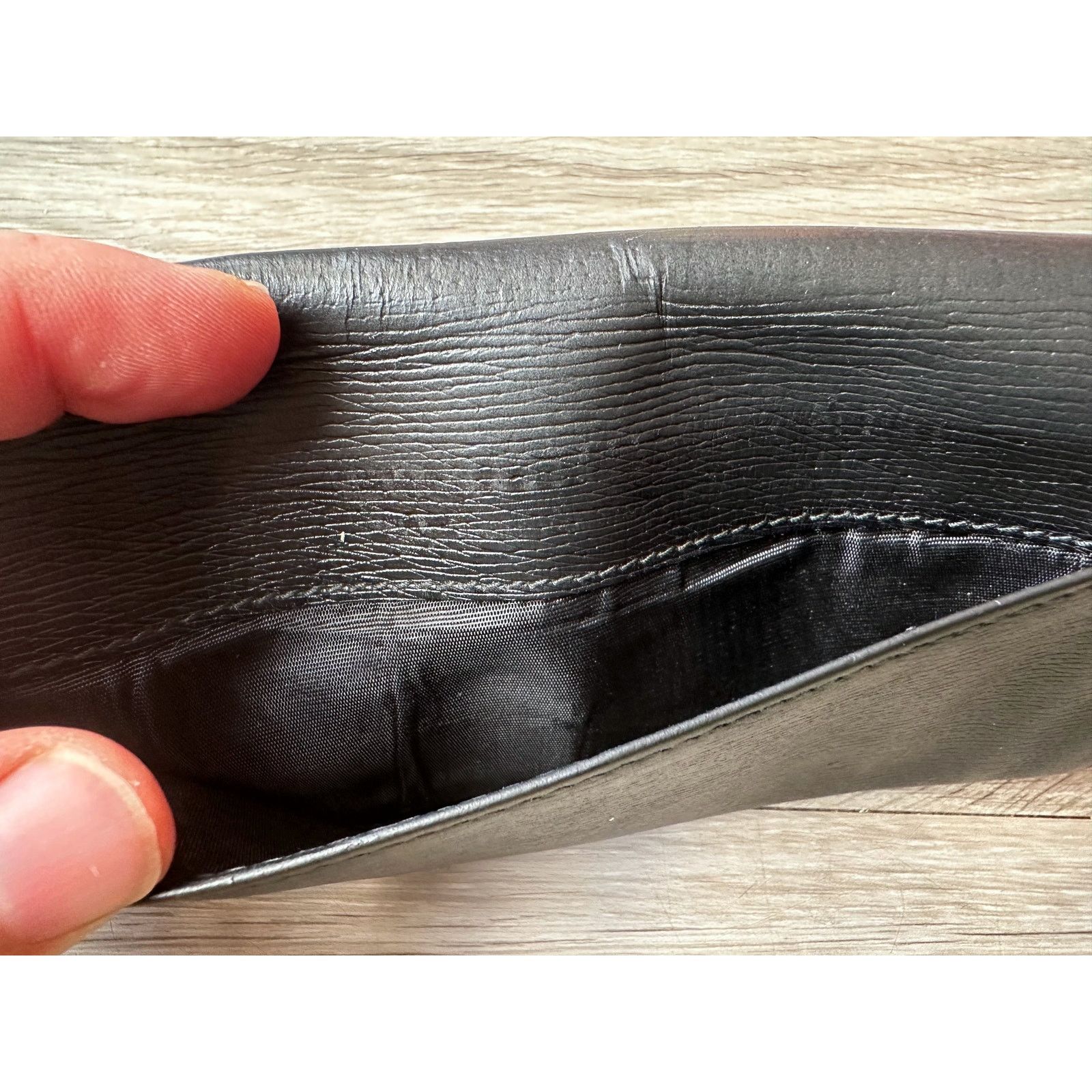 Gucci Gucci Black Long Bifold Wallet with Silver Belt Buckle Size ONE SIZE - 6 Thumbnail