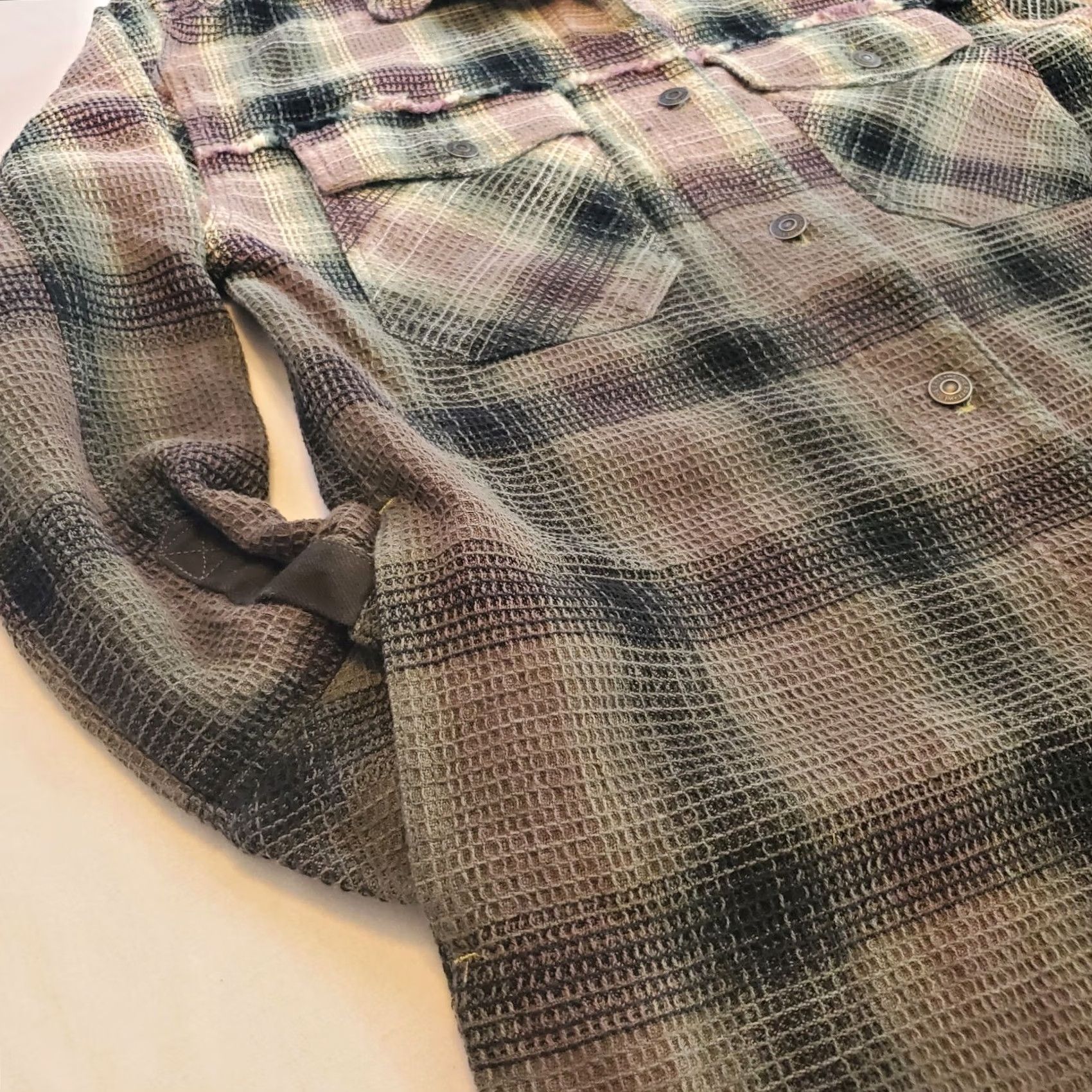 Free People Free People Anneli Shirt Shacket Oversized XS Green Purple Check Plaid Women Size XS / US 0-2 / IT 36-38 - 6 Thumbnail