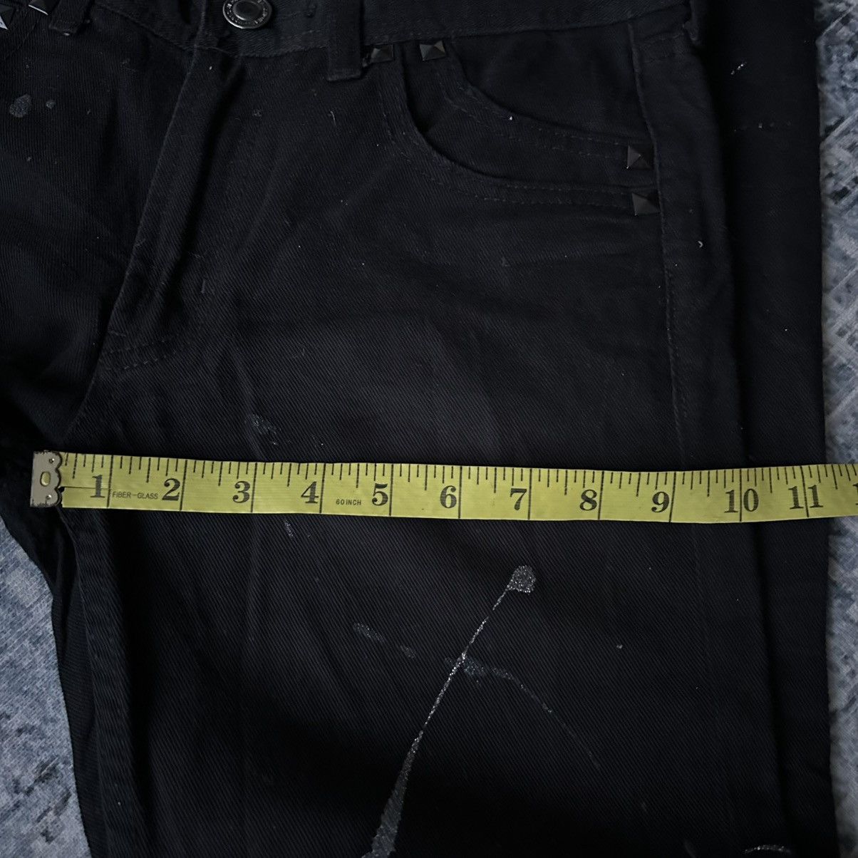 If Six Was Nine Flared Painter Black Punk Jeans Size US 28 / EU 44 - 16 Thumbnail