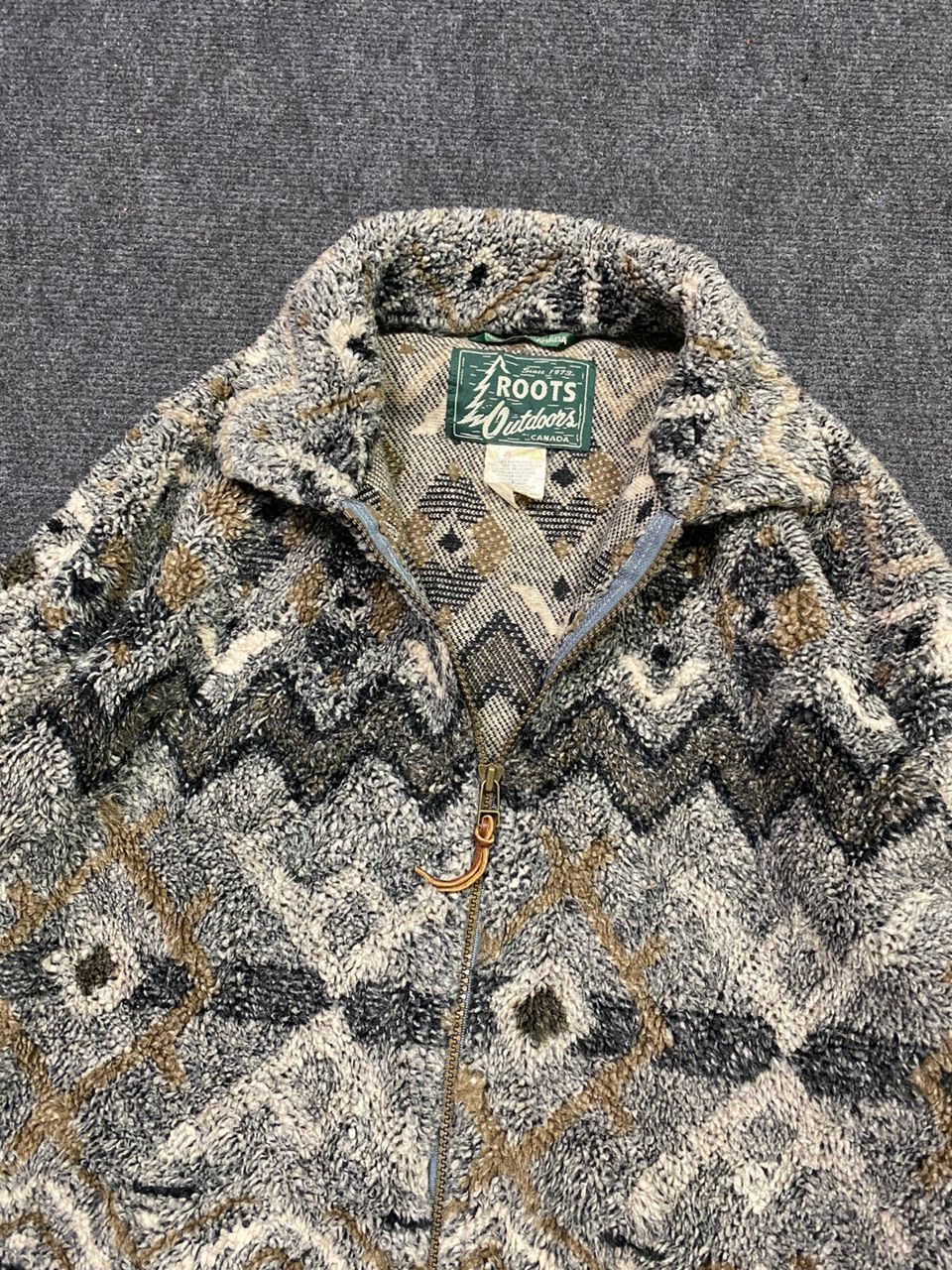Roots Roots Deep Pile Fleece Geometrical Outdoor Jacket Size US M / EU 48-50 / 2 - 4 Thumbnail