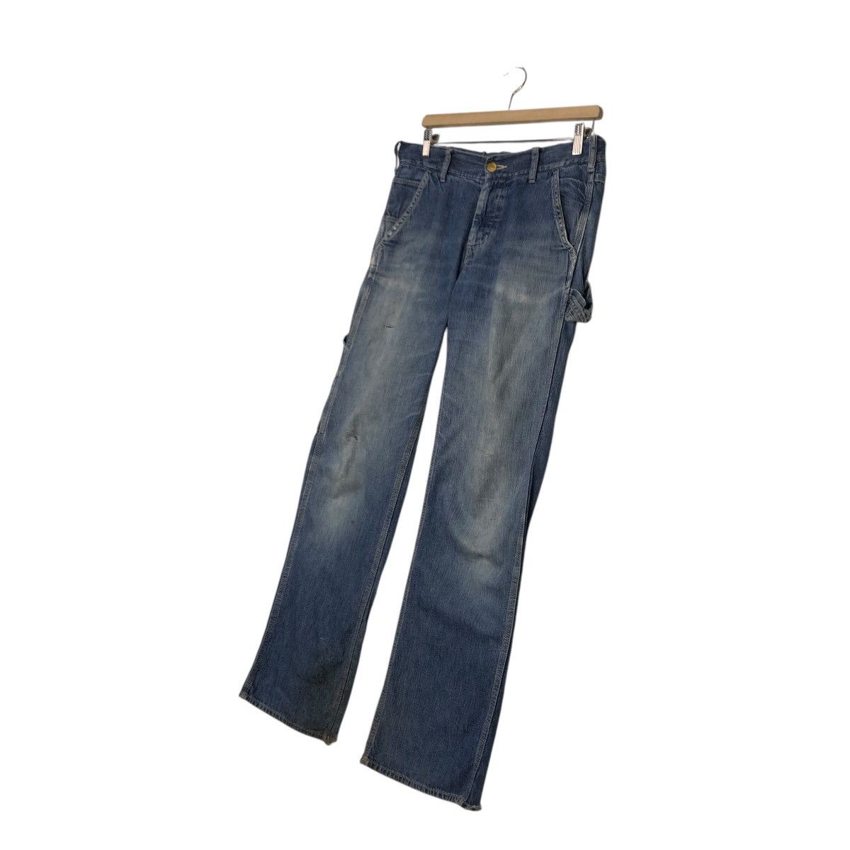 Japanese Brand × Vintage 📌Vintage Carpenter Denim Pants Worker Denim & Dungaree 92's Size US 32 / EU 48 - 3 Thumbnail
