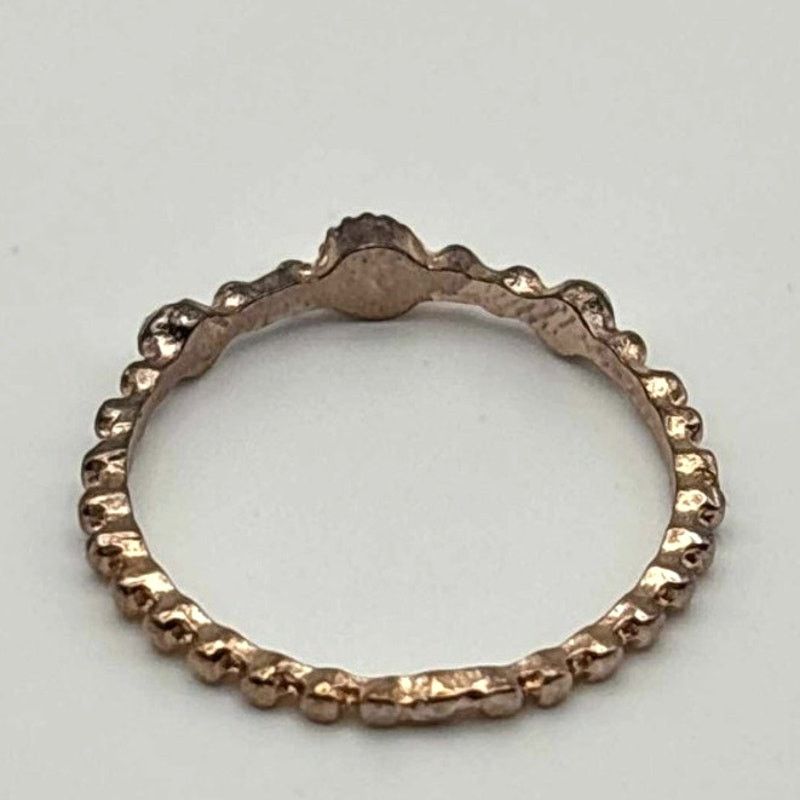 Other Rose Gold 3 Tier Crystal Ring Size ONE SIZE - 5 Thumbnail