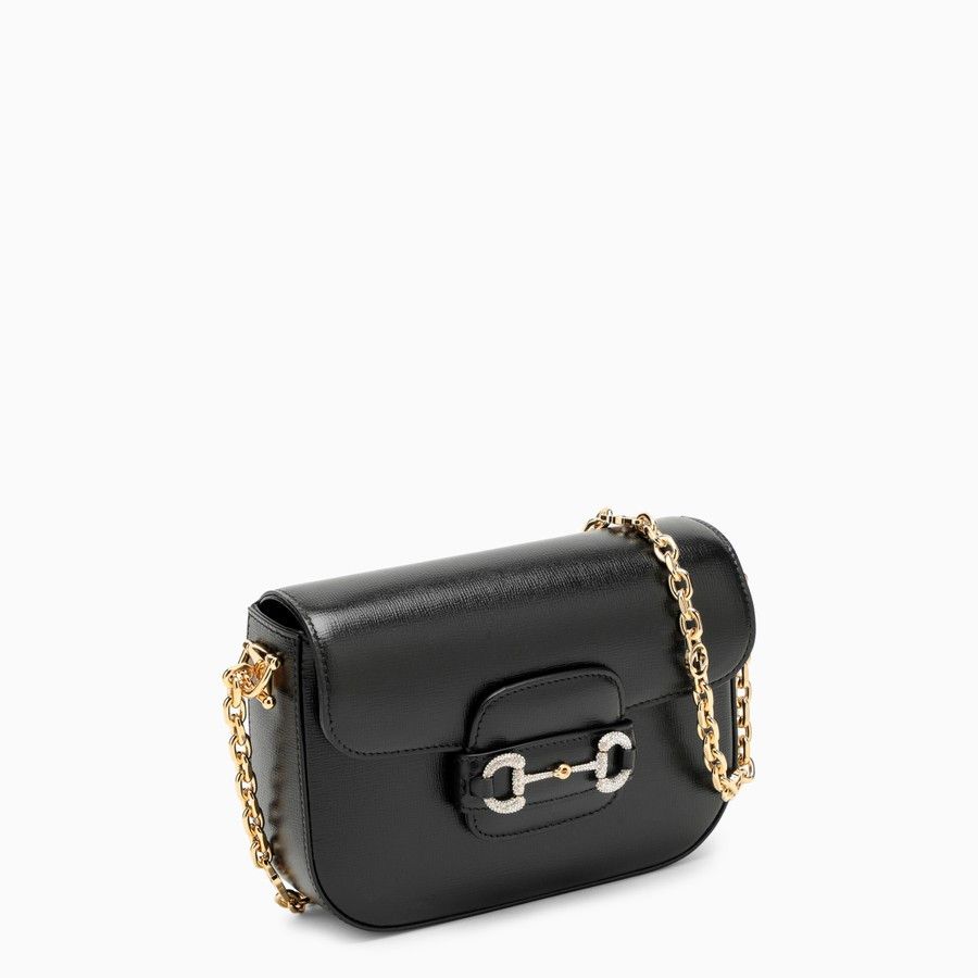 Gucci o1d2blof0824 Size: OS / Horsebit Leather Mini Bag in Black Size ONE SIZE - 1 Thumbnail