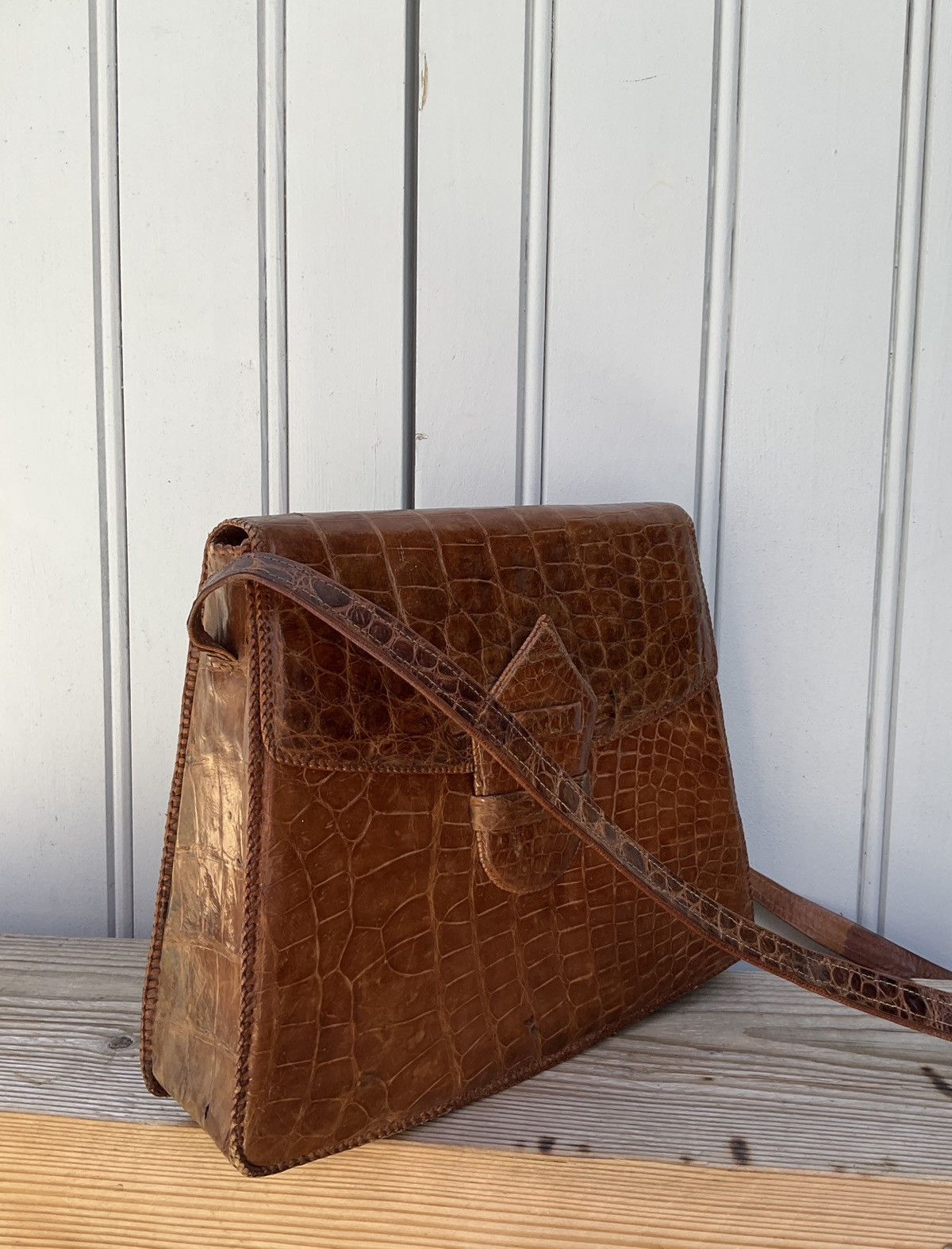 Vintage Vintage crocodile leather bag Size ONE SIZE - 7 Thumbnail