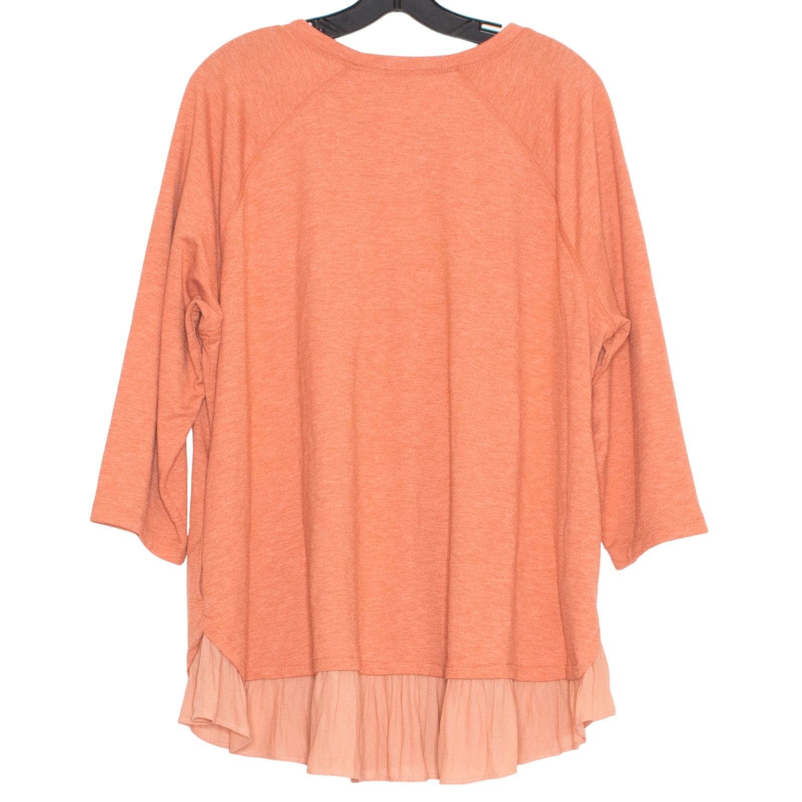 Other Lori Goldstein Tunic Top Oversized French Terry Orange 1X Size XXL / US 16-18 / IT 52-54 - 2 Thumbnail