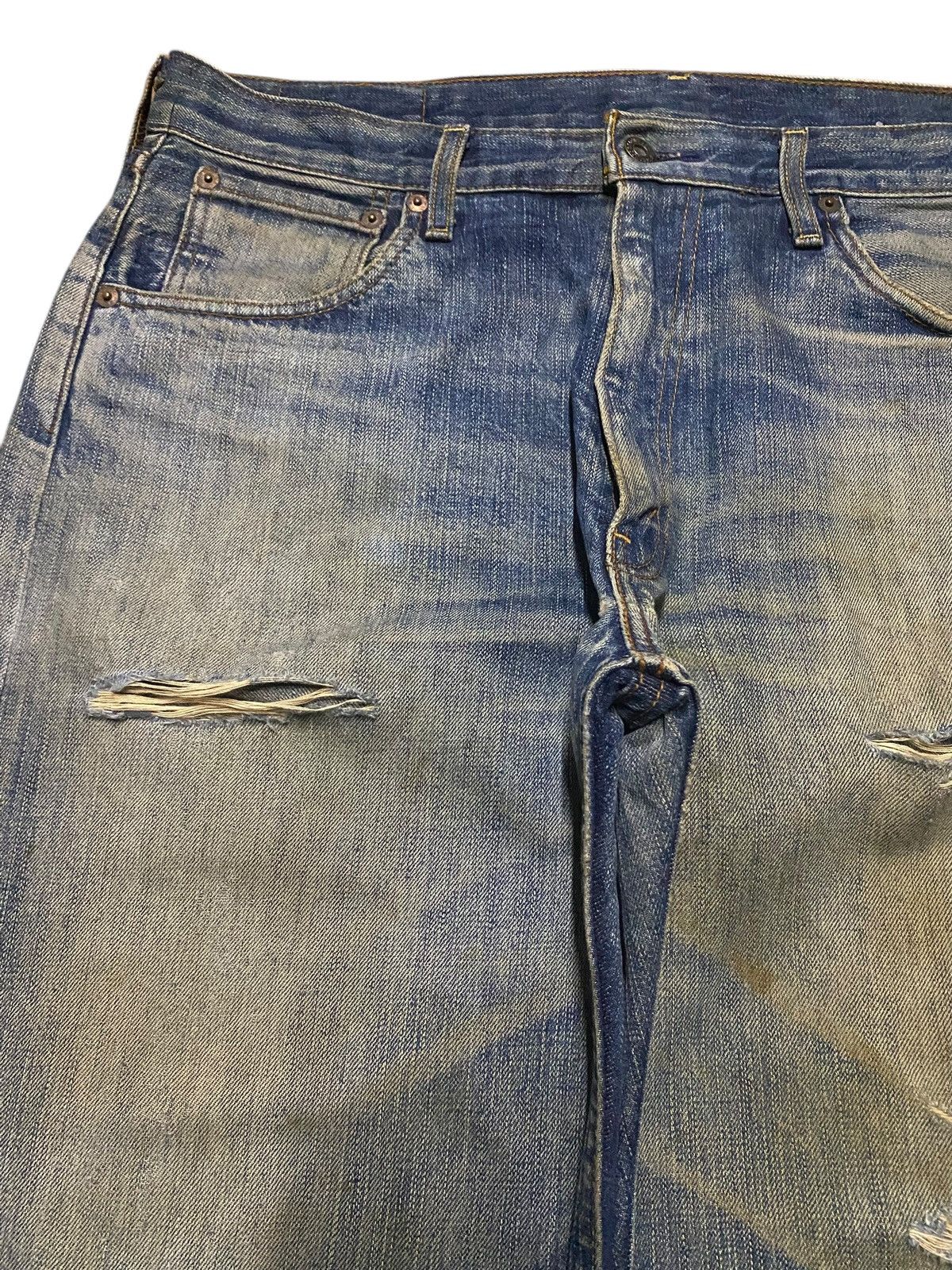 Levi's Vintage Levis 503 Mud Wash Distressed Button J09 Baggy Jeans Size US 34 / EU 50 - 7 Thumbnail