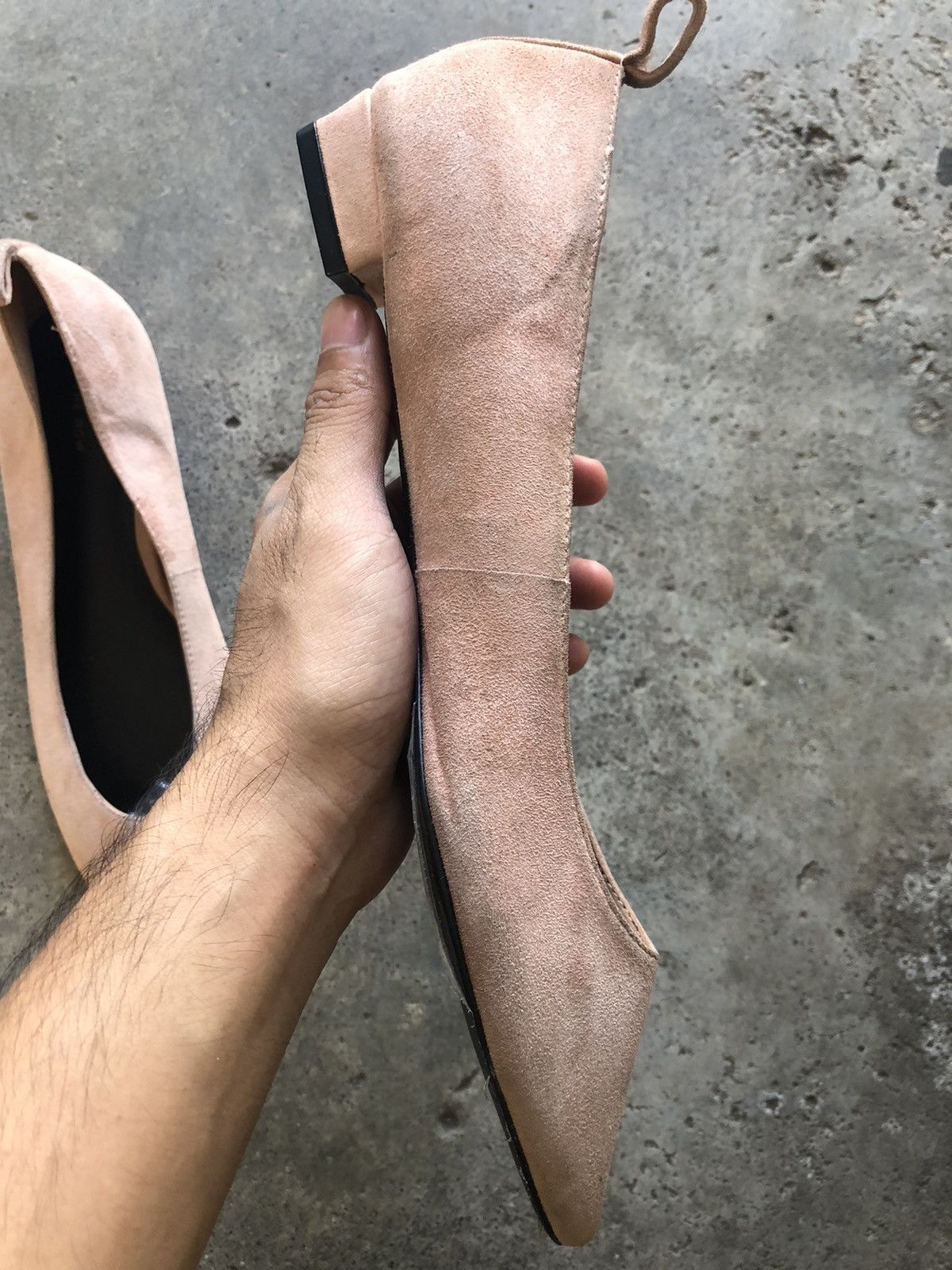 The Row The Row - Lady D Pale Flamingo Suede Ballerina Flat Size US 8 / IT 38 - 13 Thumbnail