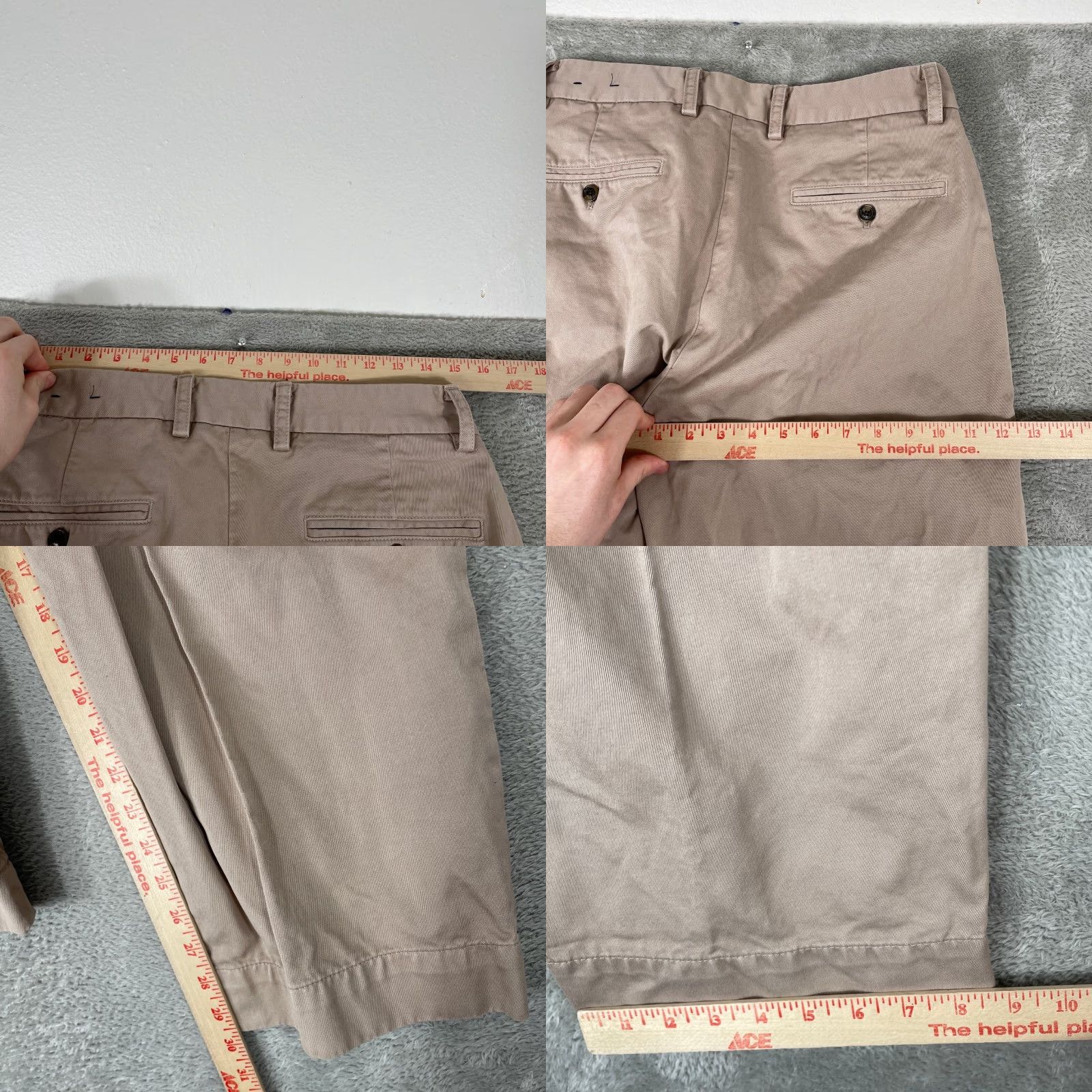 Brooks Brothers Brooks Brothers Chino Pants Mens 32x30 Khaki Cotton Twill Beige Solid Classic Fit Workwear Casual Business Pants Mens Size US 30 / EU 46 - 8 Thumbnail