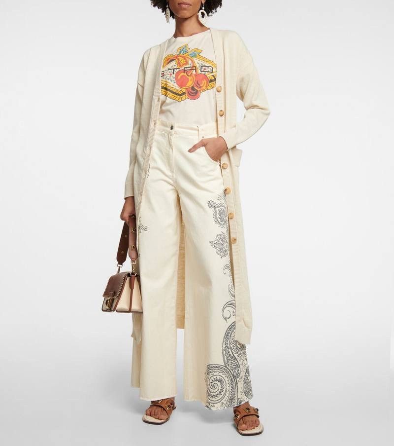Etro Etro Logo Printed Cotton T-Shirt – Size IT 46 Size L / US 10 / IT 46 - 6 Thumbnail