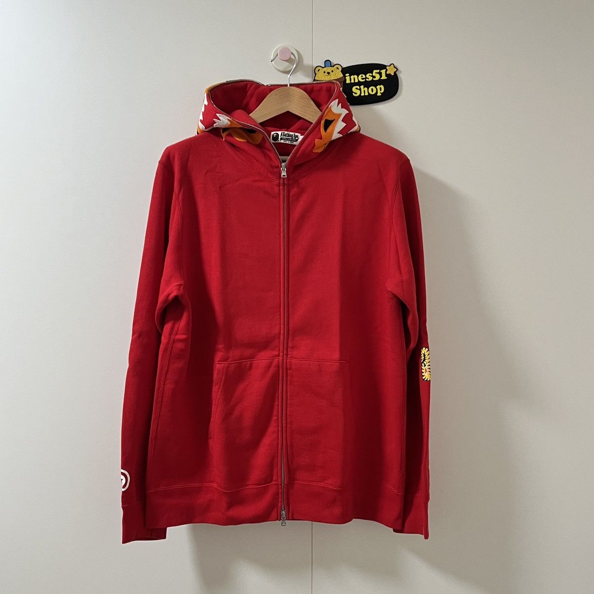Bape Bape Red Color Tiger Zip Up Hoodie Size US XL / EU 56 / 4 - 2 Thumbnail
