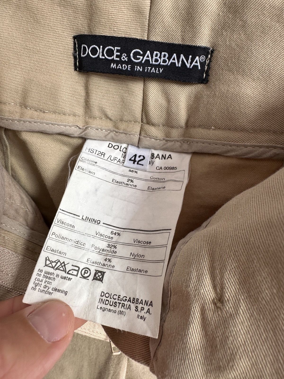 Dolce & Gabbana × Vintage Vintage Dolce&Gabbana Women's Beige Flare Size 28" / US 6 / IT 42 - 4 Thumbnail