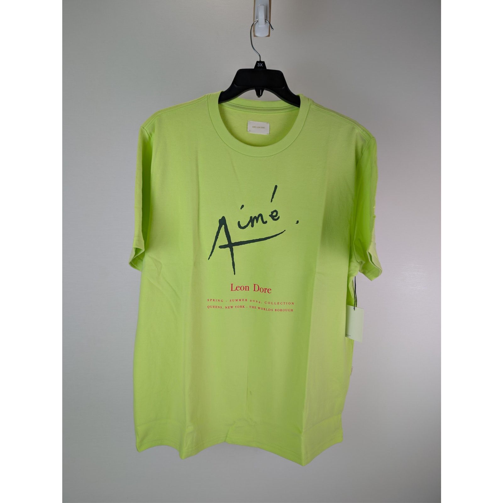 Aime Leon Dore o1rshd1 SS Signature Tee T-Shirt in Sharp Green Size US XL / EU 56 / 4 - 1 Thumbnail