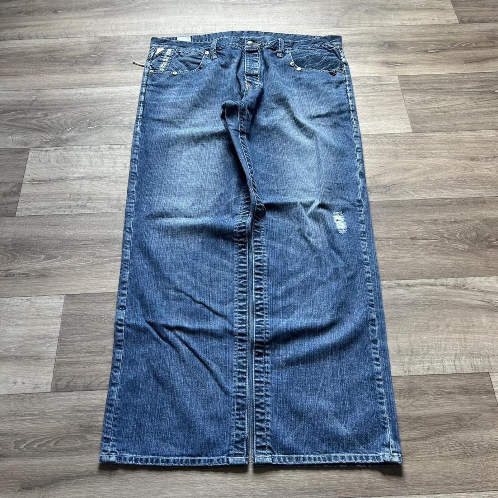 Other Sick y2k Parish Baggy Denim Embroidered Jeans size 42 Size US 42 / EU 58 - 4 Thumbnail