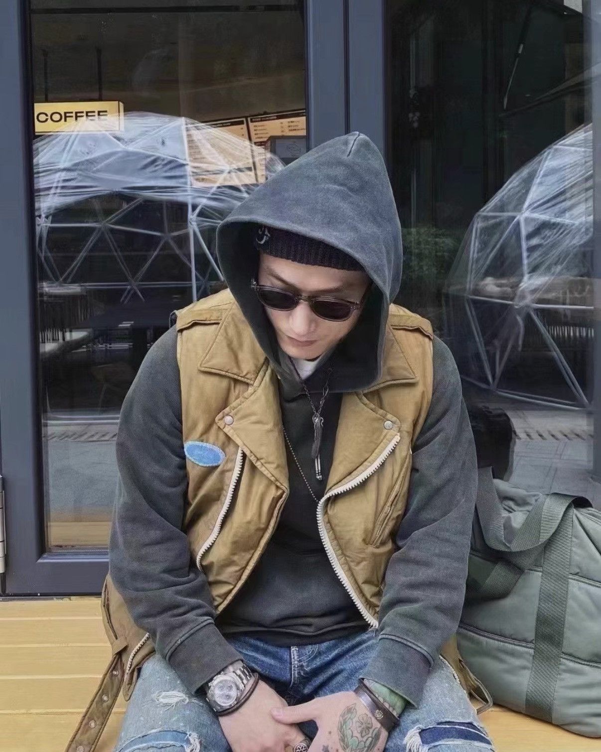 Visvim VISVIM 20AW STRABLER DOWN VEST Mud-dyed down vest Size US M / EU 48-50 / 2 - 6 Thumbnail