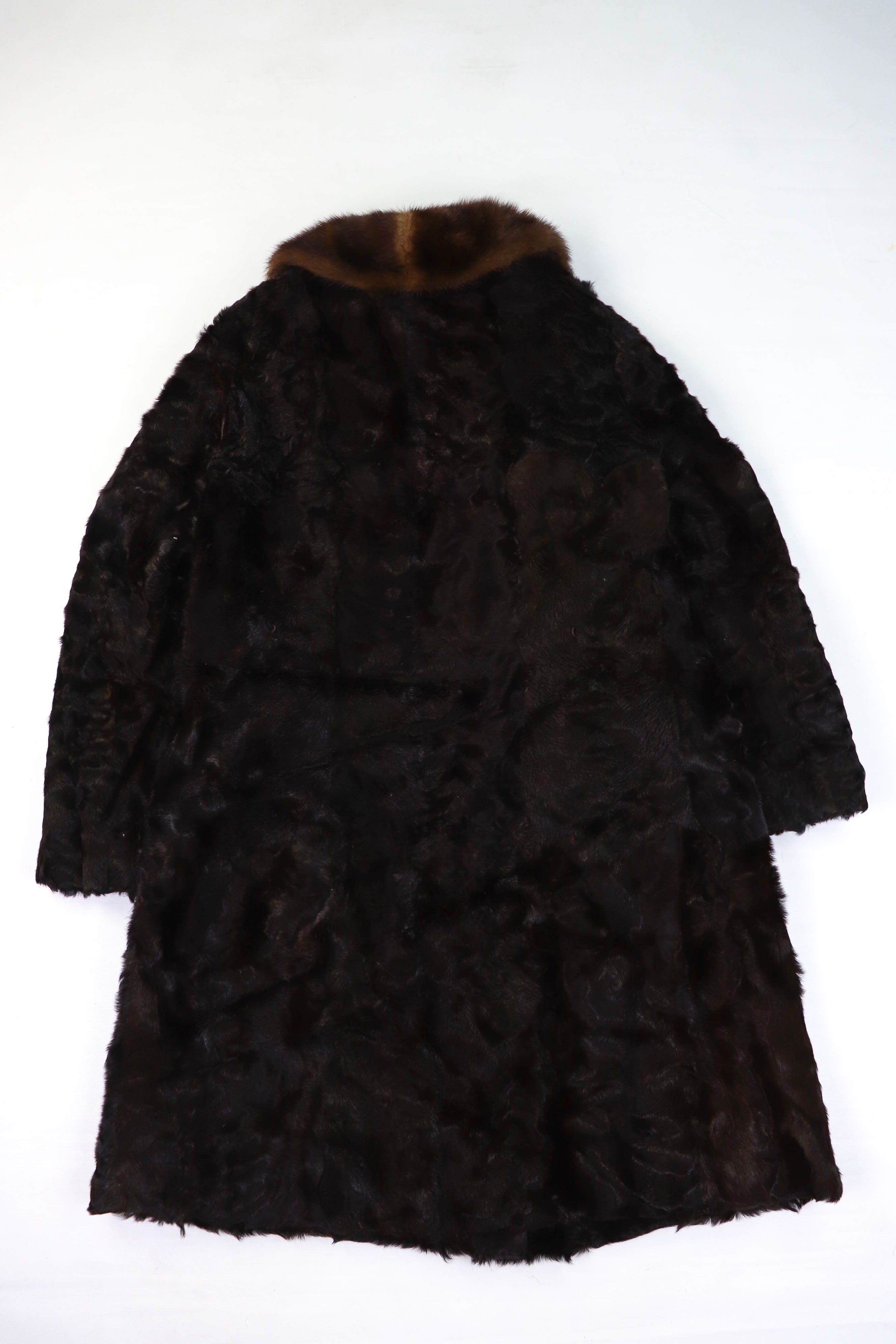 Vintage Vintage Jean Zigrand Fourrures Luxembourg Brown Fur Coat Size XL / US 12-14 / IT 48-50 - 4 Thumbnail