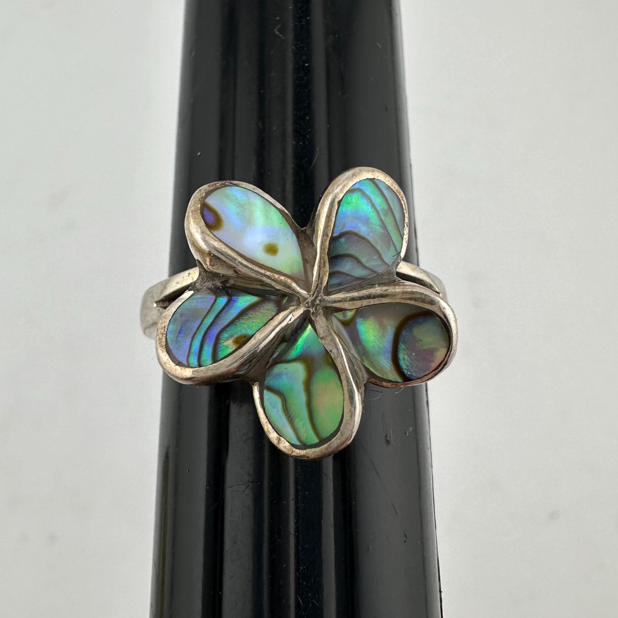 Other Natural Abalone Flower Ring in Sterling Silver Size 9.75 Size ONE SIZE - 16 Thumbnail