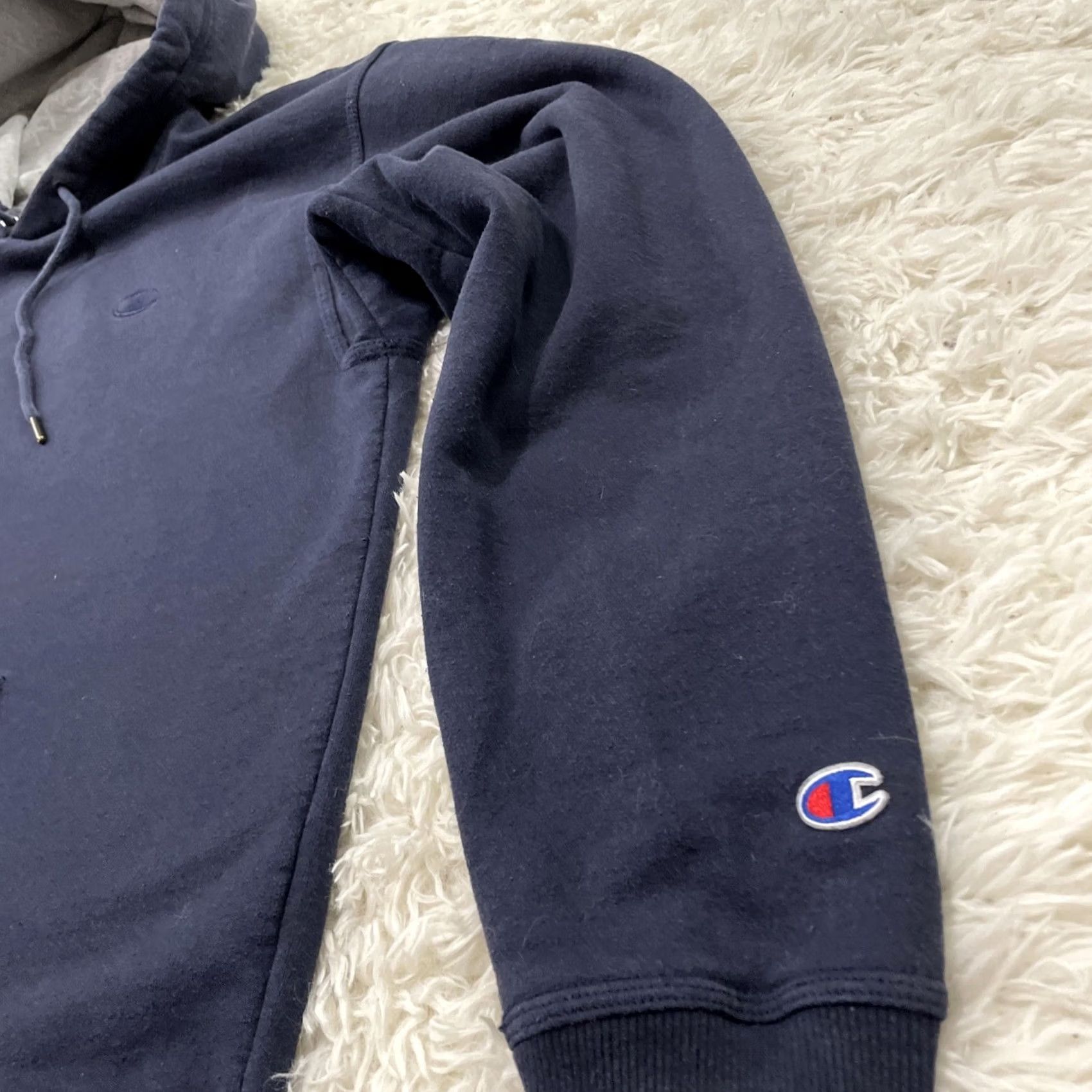 Champion CHAMPION Athletic Wear Sweatshirt Men L Blue Hoodie Pullover Drawstring Pockets Logo Navy Capable All Seasons Sports casual Athletic Size US L / EU 52-54 / 3 - 5 Thumbnail