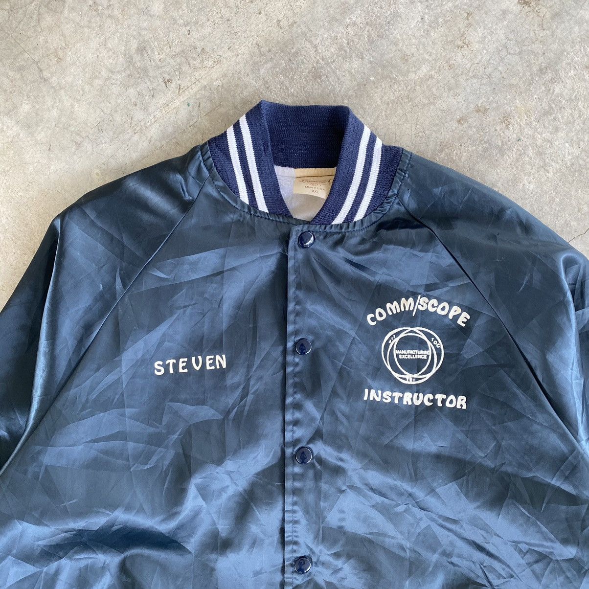 Auburn Sportswear × Vintage Vintage AUBURN Sportswear Satin Button Bomber Jacket Size US XXL / EU 58 / 5 - 4 Thumbnail