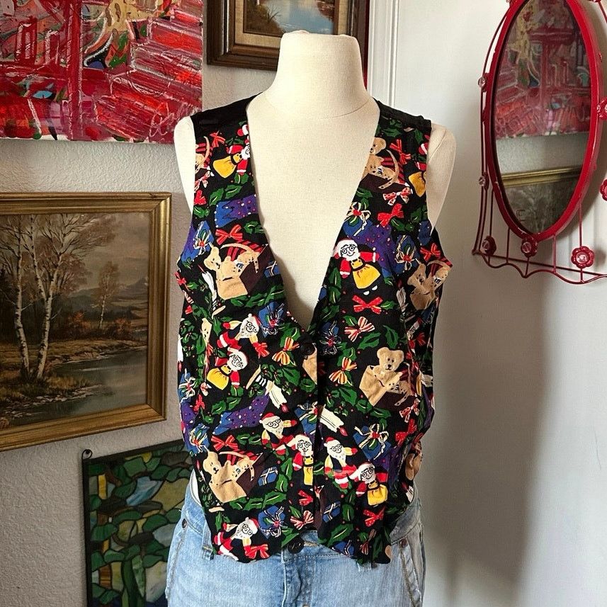 Other nutcracker christmas black button up vest Size L / US 10 / IT 46 - 1 Thumbnail
