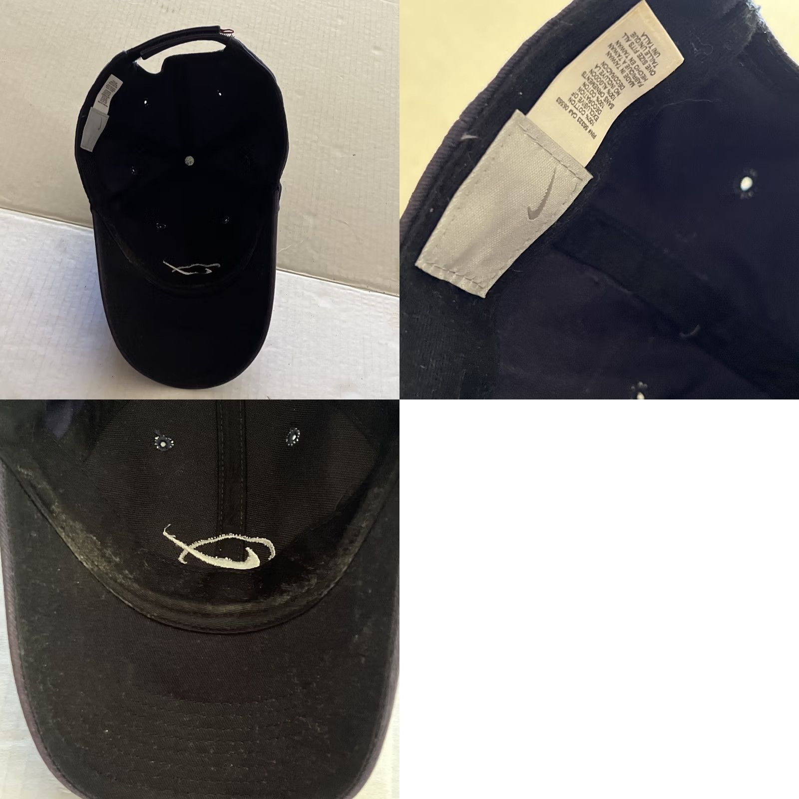 Nike VINTAGE Nike Swoosh Baseball Diamond Hat Adjustable Dark Blue Gray Label Men Adjustable Cotton Hat Diamond Baseball Mens Size ONE SIZE - 8 Thumbnail