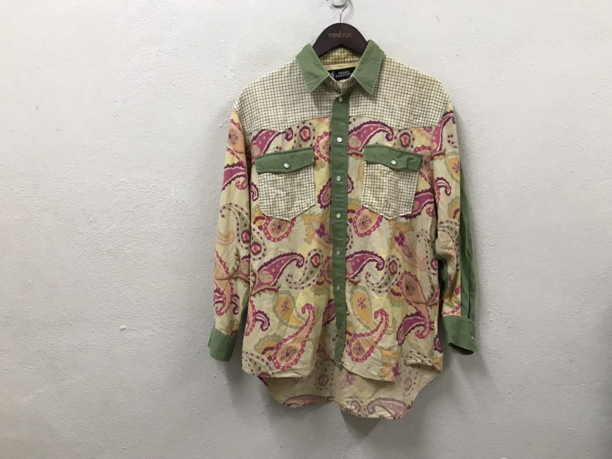 image of Nigel Cabourn Corduroy Shirt Pearl Snap Button, Men's (Size Medium)