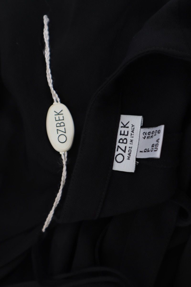 Rifat Ozbek OZBEK Black Midi Backless Dress Size M / US 6-8 / IT 42-44 - 4 Thumbnail