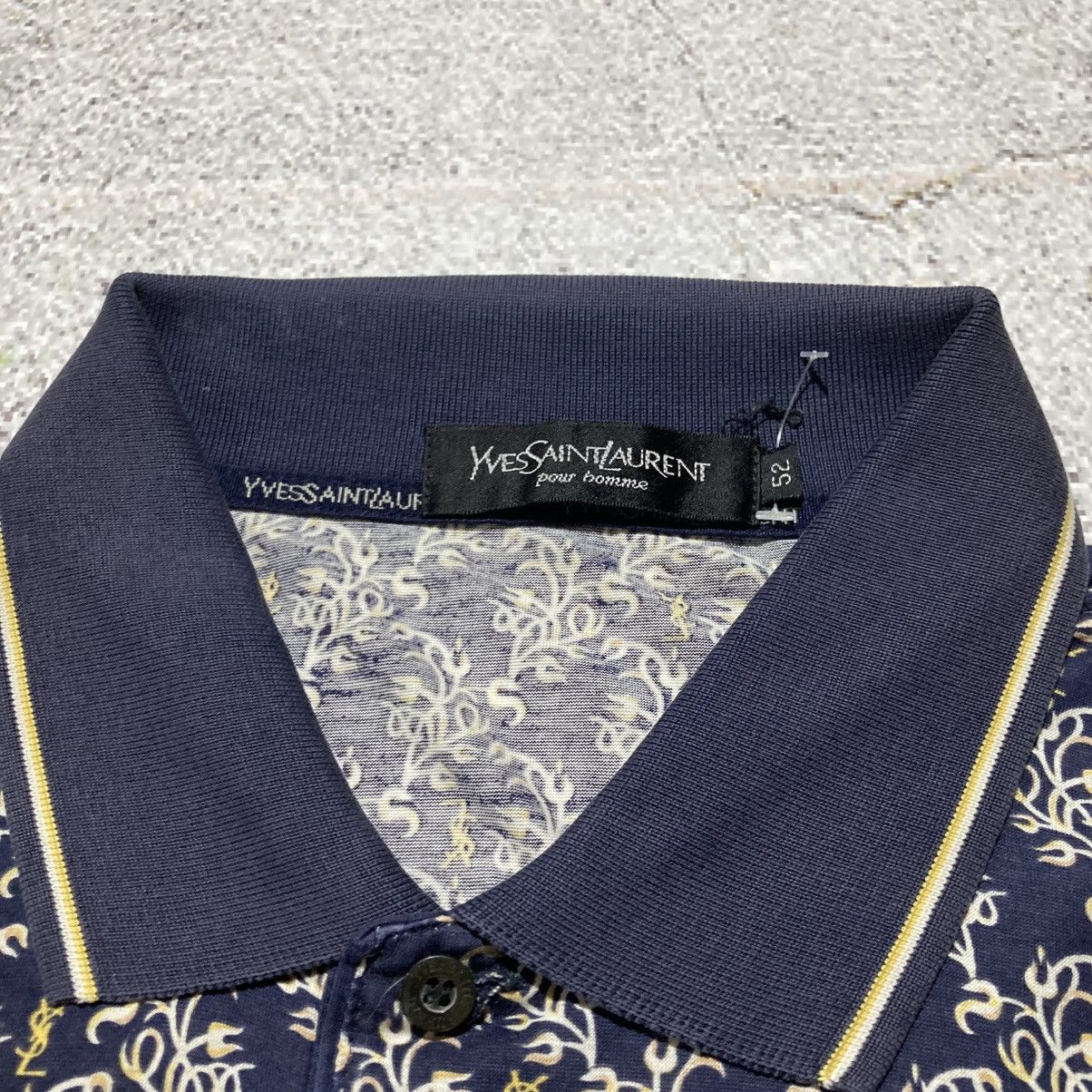 Yves Saint Laurent 1990s Yves Saint Laurent Pour Homme Monogram Polo Shirt Size US XL / EU 56 / 4 - 15 Thumbnail