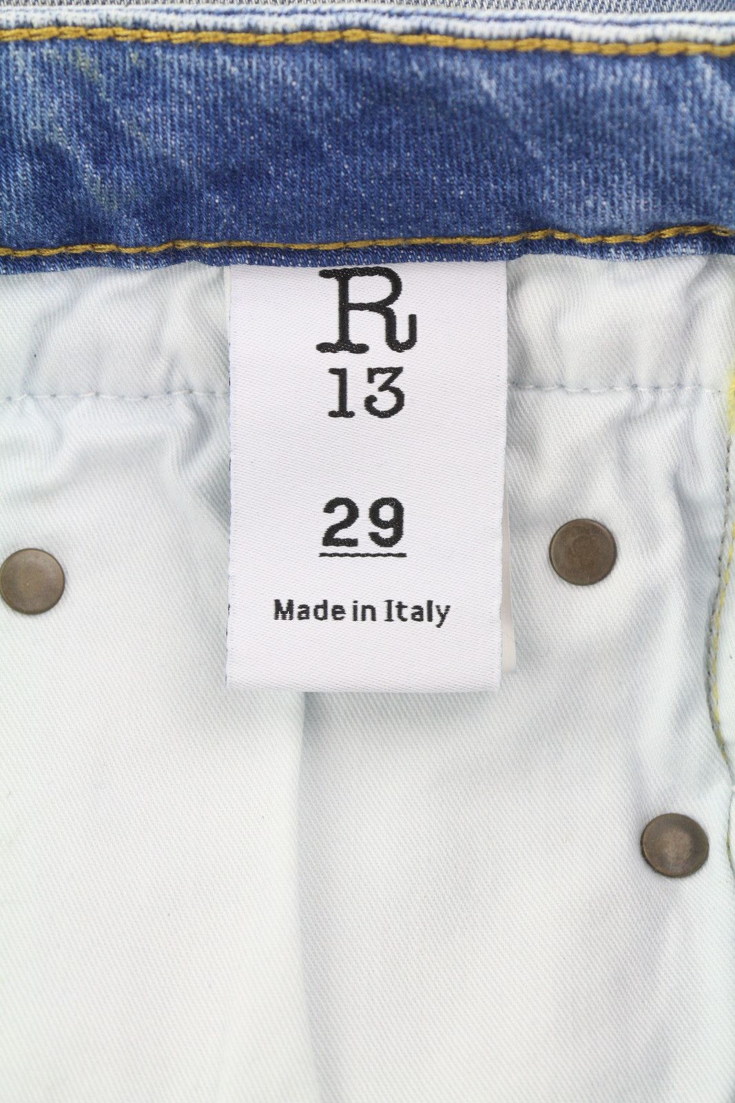 R13 BOY STRAIGHT RIPS 29 Jasper Stretch Ankle Washed 85440 Size 29" - 9 Thumbnail