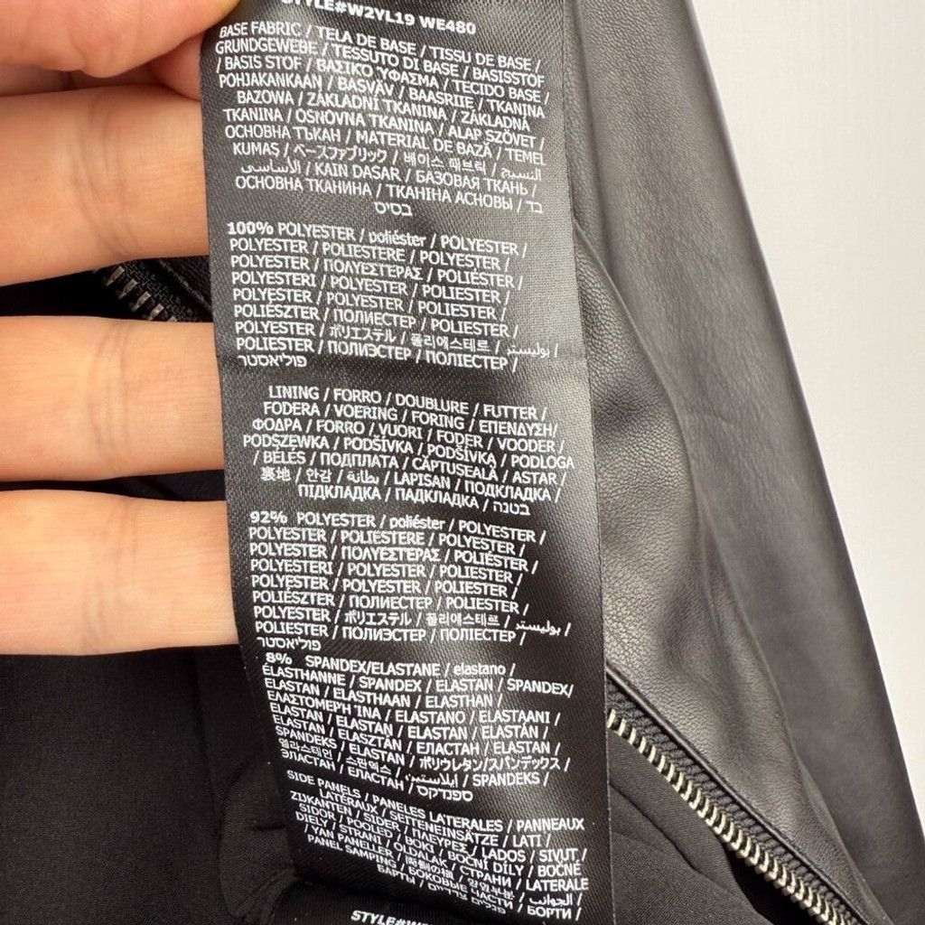 Guess GUESS NWOT Fiammetta Faux Leather Jet Black Jacket Size XL Size XL / US 12-14 / IT 48-50 - 8 Thumbnail