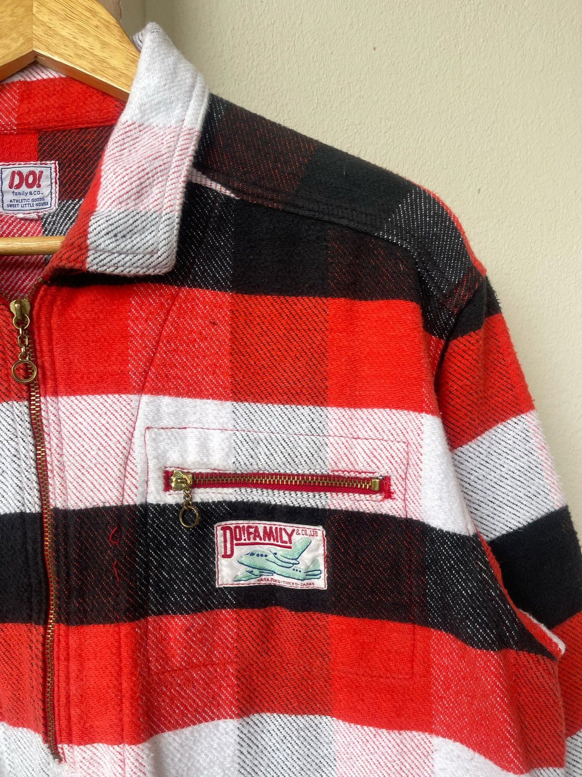 Designer × Japanese Brand Do! Family & Co Stripes Half Zipper Jacket Size US L / EU 52-54 / 3 - 6 Thumbnail
