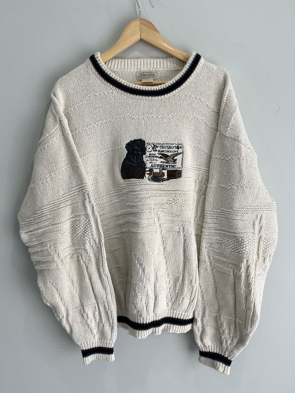 Vintage Vintage Dog Knit Sweater animal knit duck hunting Size US XXL / EU 58 / 5 - 1 Thumbnail