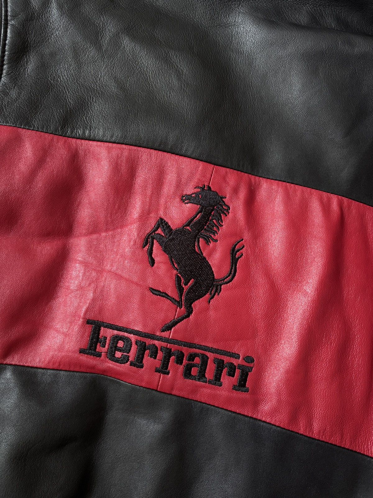 Ferrari Ferrari Racing Vintage Leather Bomber Jacket Size US M / EU 48-50 / 2 - 5 Thumbnail