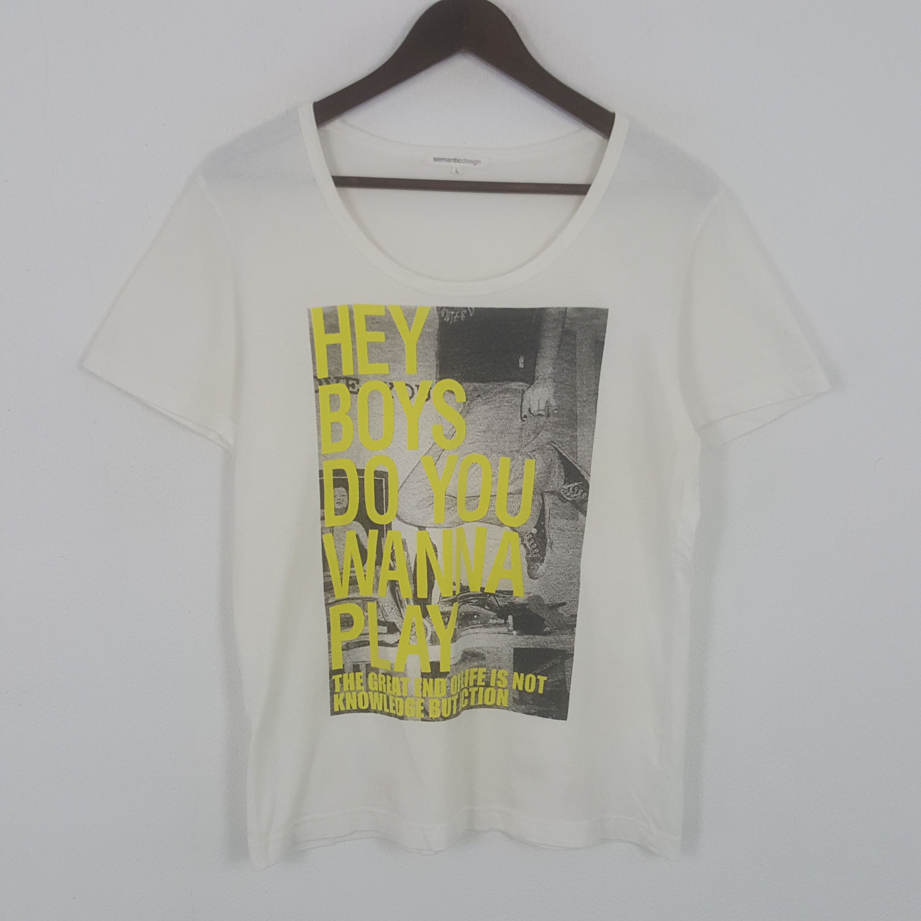 Vintage × semanticdesign Vintage Sematic Design Tshirt Size M / US 6-8 / IT 42-44 - 1 Thumbnail