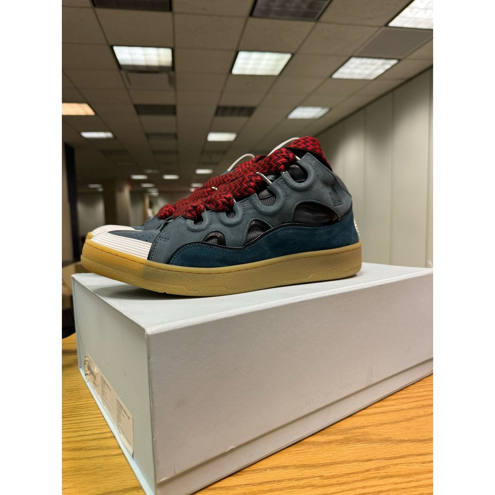 Lanvin o1rshd1 Q:2 / Curb Sneakers in Anthracite Size US 10 / EU 43 - 2 Thumbnail
