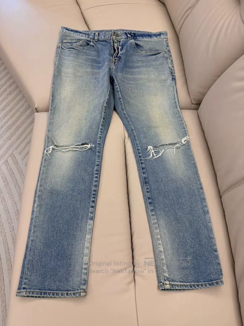 Saint Laurent Paris Saint Laurent Paris Cut Denim Pants Size US 34 / EU 50 - 1 Thumbnail