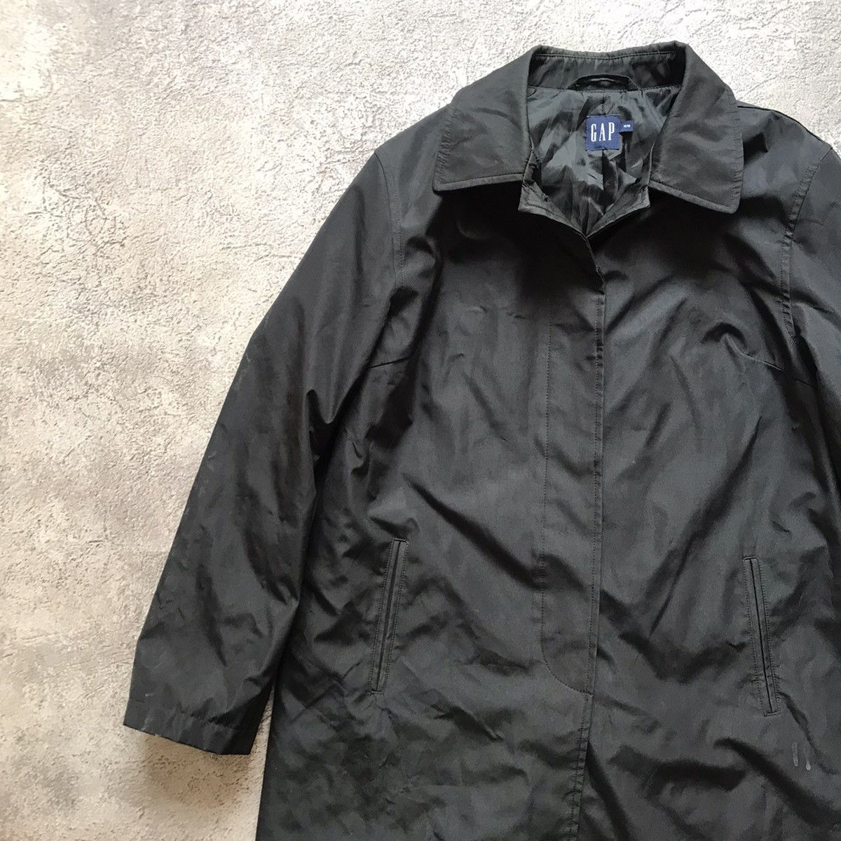 Vintage Vintage Gap Black Parka Coach Jacket Streetwear 90s Boxy M Size US M / EU 48-50 / 2 - 2 Thumbnail