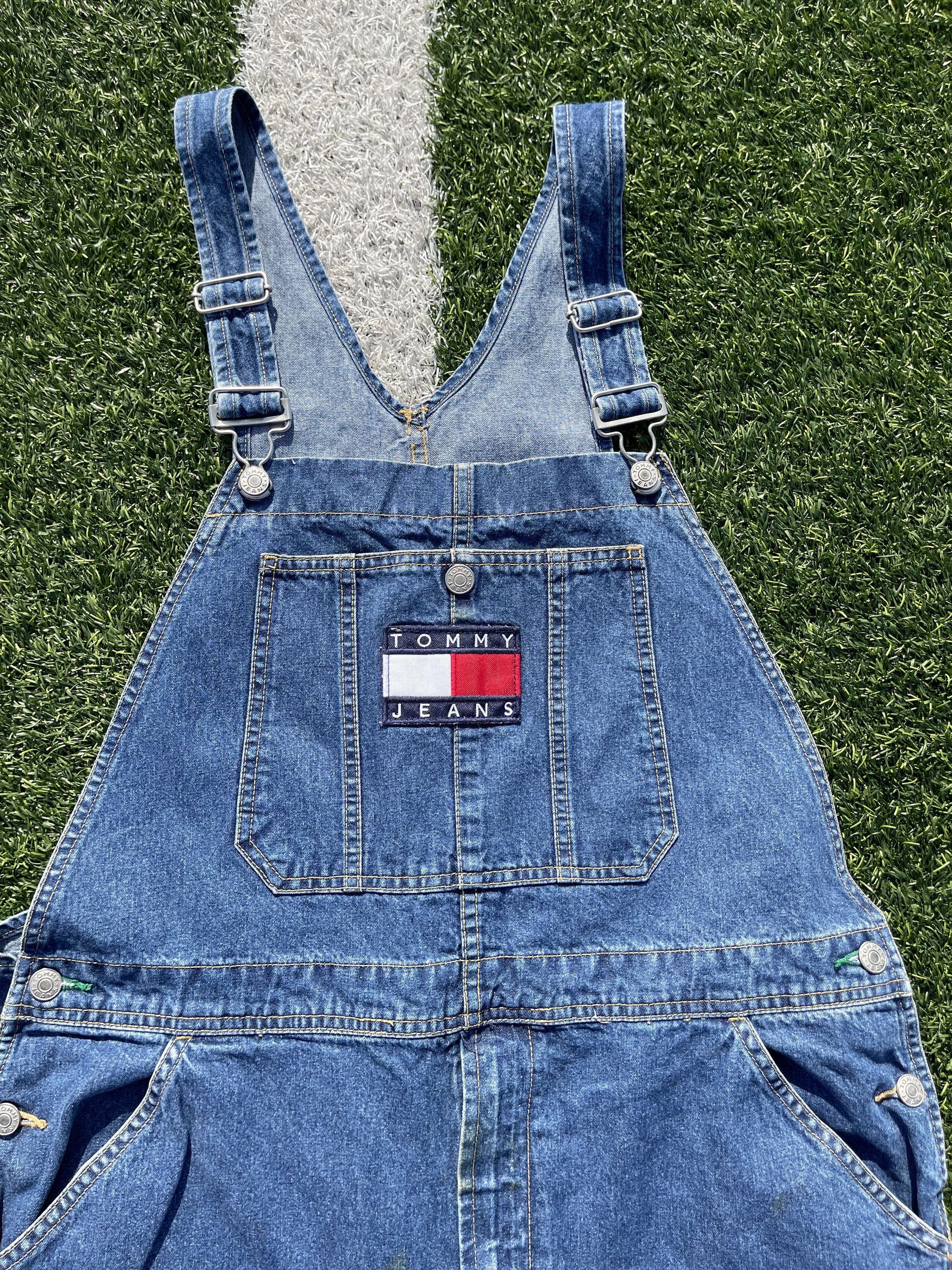 Tommy Hilfiger × Vintage Tommy Hilfiger Vintage 90's Hip Hop Rap Jeans Denim Overalls Size US 32 / EU 48 - 2 Thumbnail