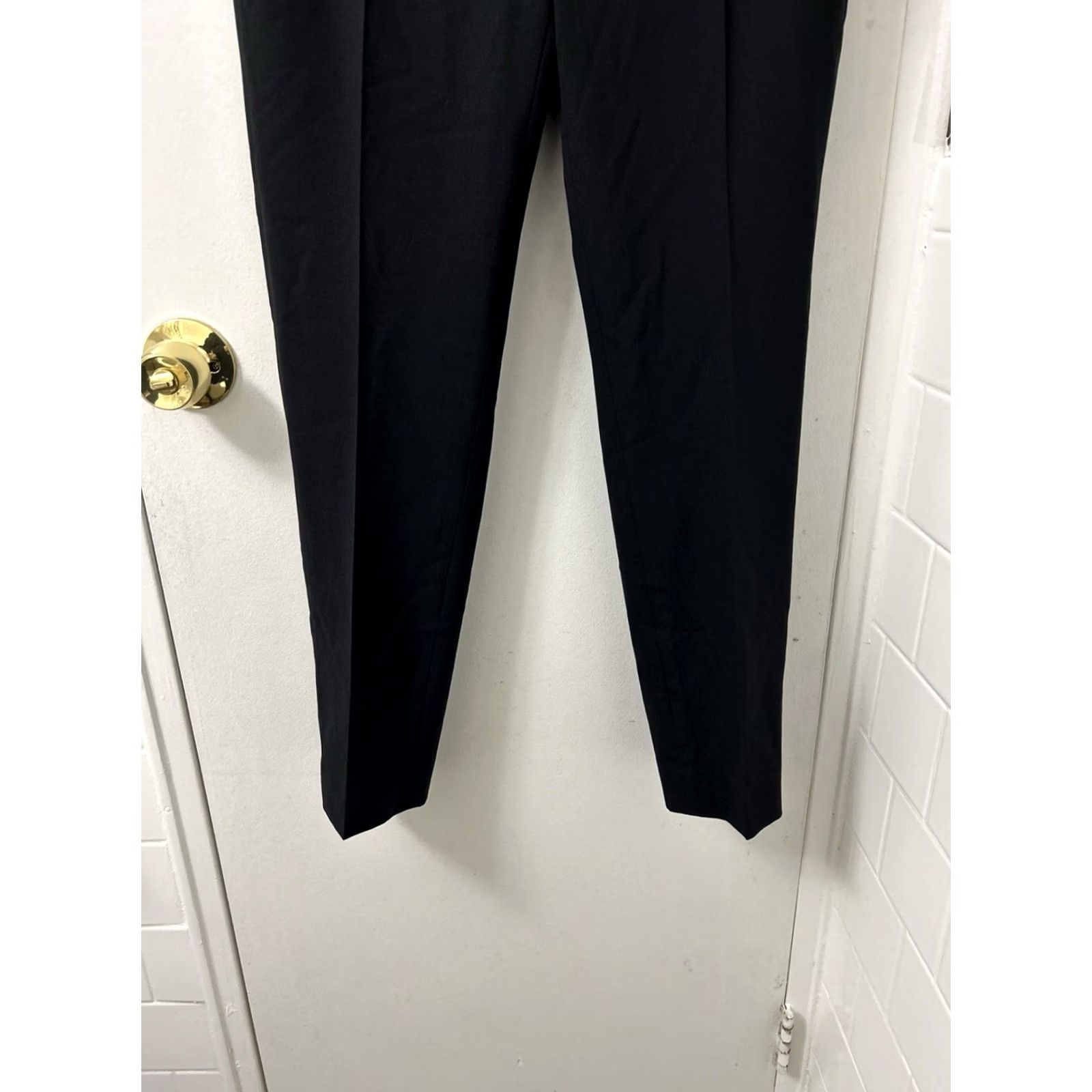 Banana Republic Banana Republic Avery Dress Pants Womens 2x26 Black Wool Blend Ankle Straight Slim Wom ens Size 26" / US 2 / IT 38 - 3 Thumbnail