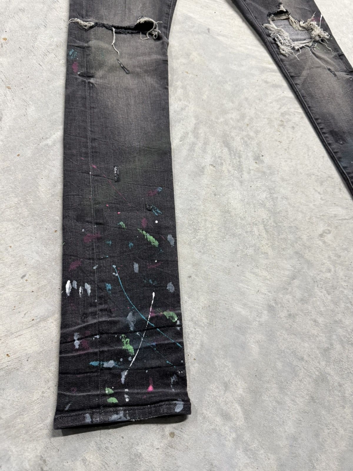 Amiri Amiri Distressed Paint Splatter Jeans Size US 30 / EU 46 - 5 Thumbnail