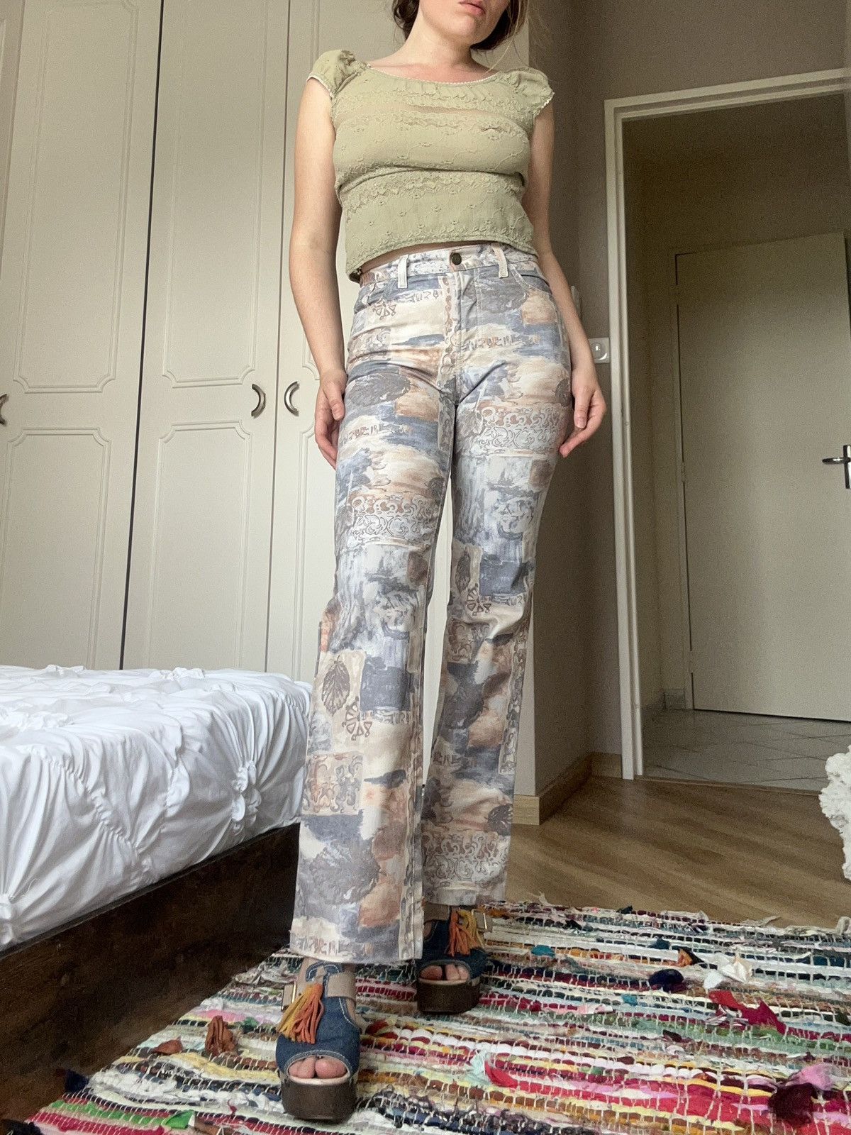 Just Cavalli Just Cavalli Vintage Printed Jeans New With Tags Size 28" / US 6 / IT 42 - 2 Thumbnail