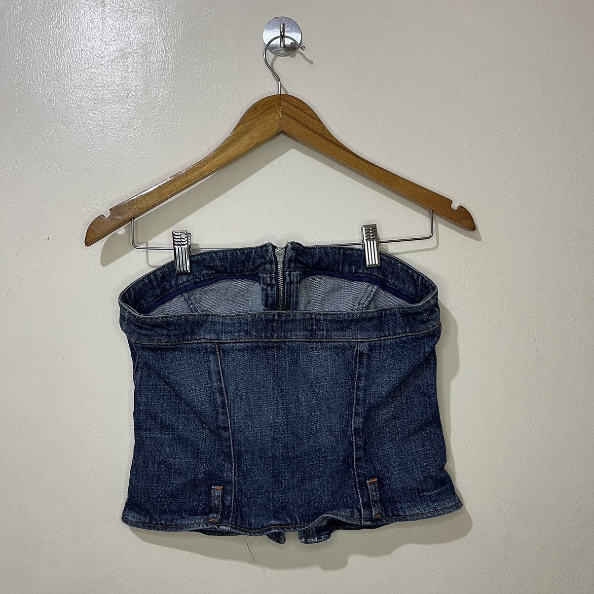 Walter Van Beirendonck W&LT Walter Van Beirendonck Strapless Denim Bustier Corset Size XS / US 0-2 / IT 36-38 - 7 Thumbnail