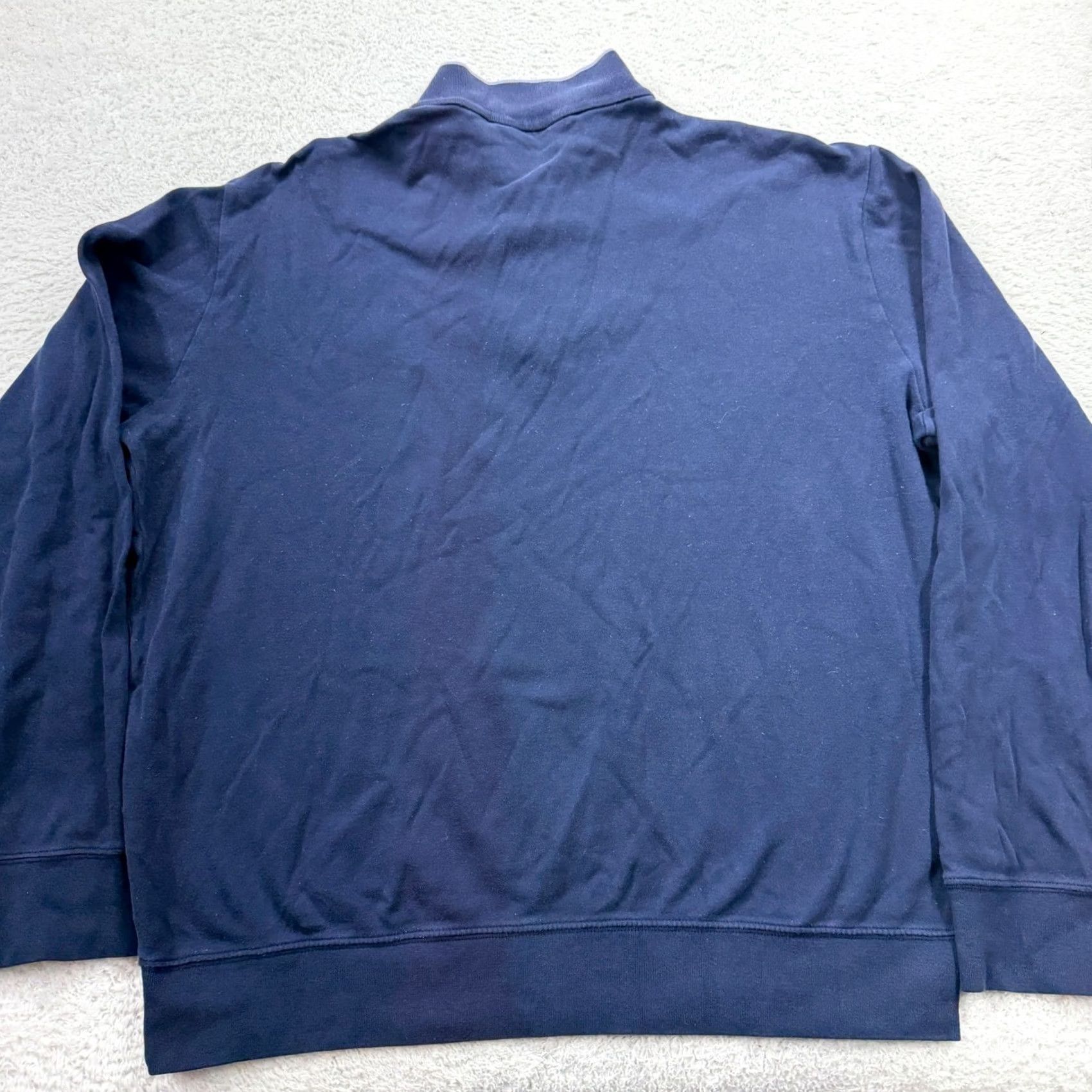 Polo Ralph Lauren Polo Golf Ralph Lauren Mens Navy Blue 1/4 Zip Cotton Pullover Sweater Large L Size US L / EU 52-54 / 3 - 7 Thumbnail