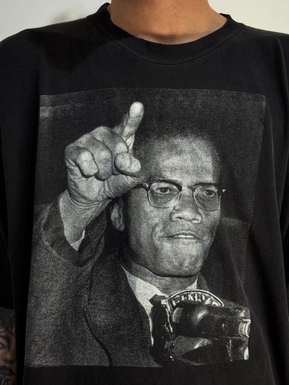 Rap Tees Vintage 90s Malcom X Tshirt Size US XXL / EU 58 / 5 - 3 Thumbnail