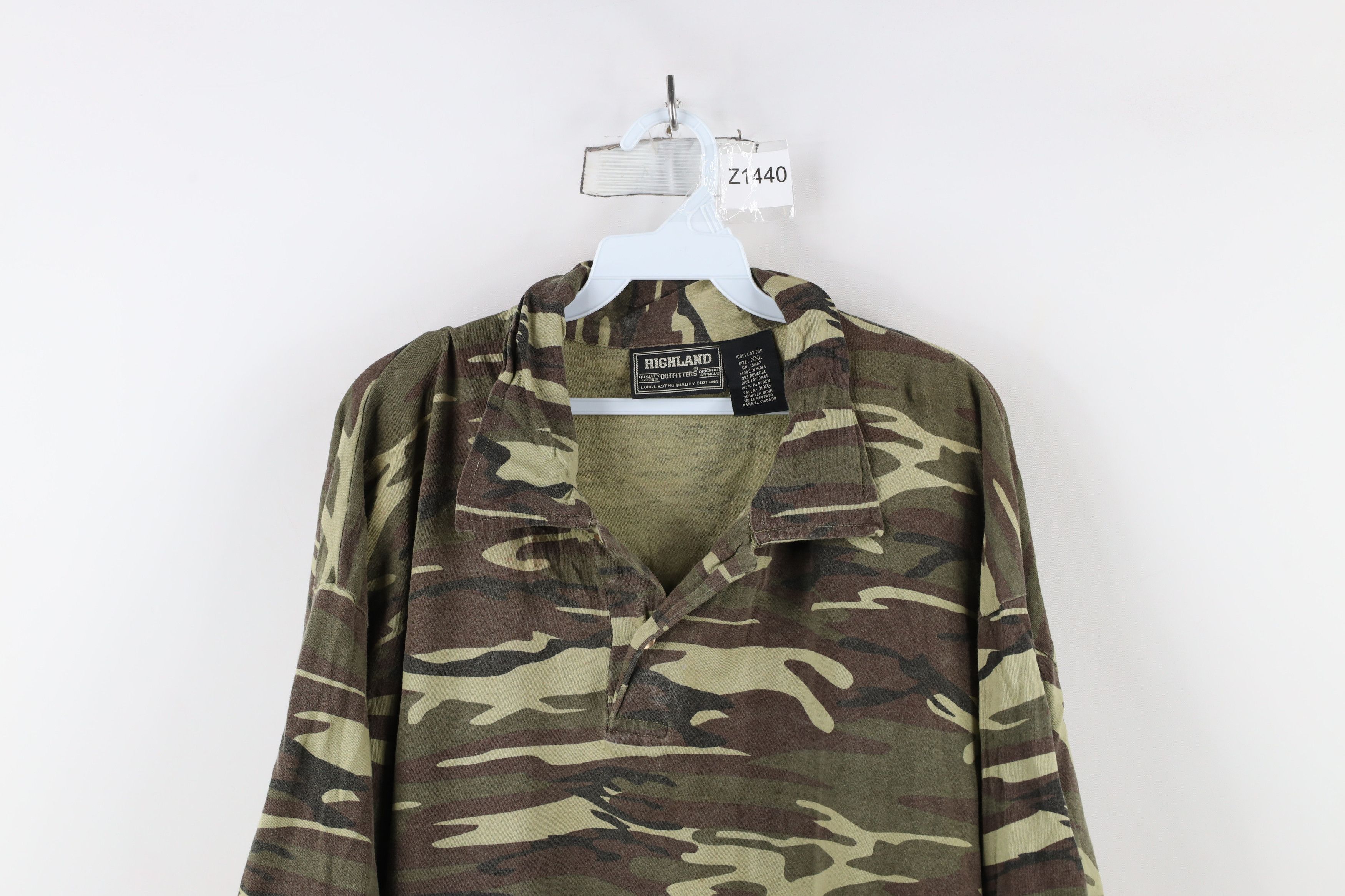 Vintage Vintage 90s Streetwear Camouflage Short Sleeve Polo Shirt Size US XXL / EU 58 / 5 - 2 Thumbnail