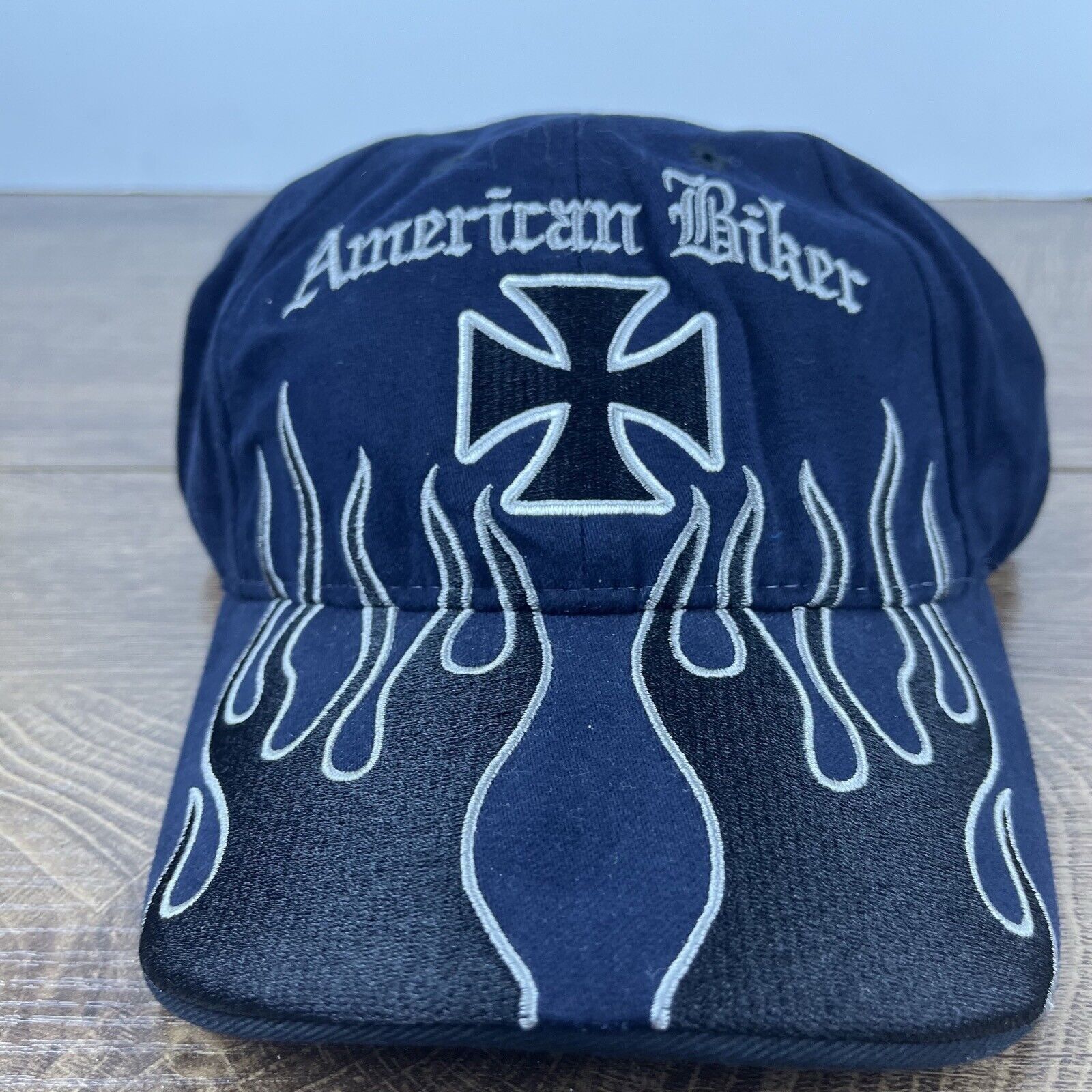 Other American Biker Hat Motorcycle Biker Blue Cap Adjustable Blue Size ONE SIZE - 1 Thumbnail