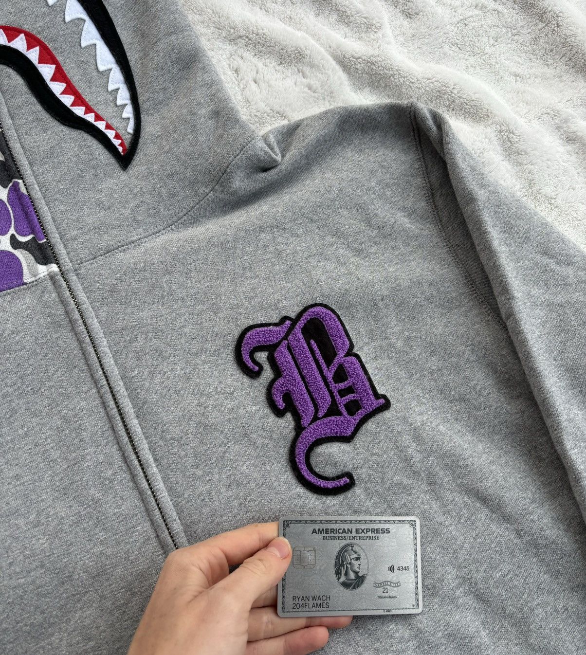 Bape Bape Grey ‘Soho Store 18th Anniversary’ Zip Shark Hoodie Size US XL / EU 56 / 4 - 3 Thumbnail