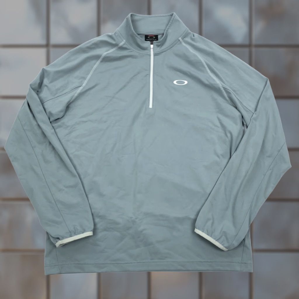 Oakley Oakley Men's M Hydrolix Performance Quarter Zip Pullover Activewear Top Shirt Green Size US M / EU 48-50 / 2 - 1 Thumbnail