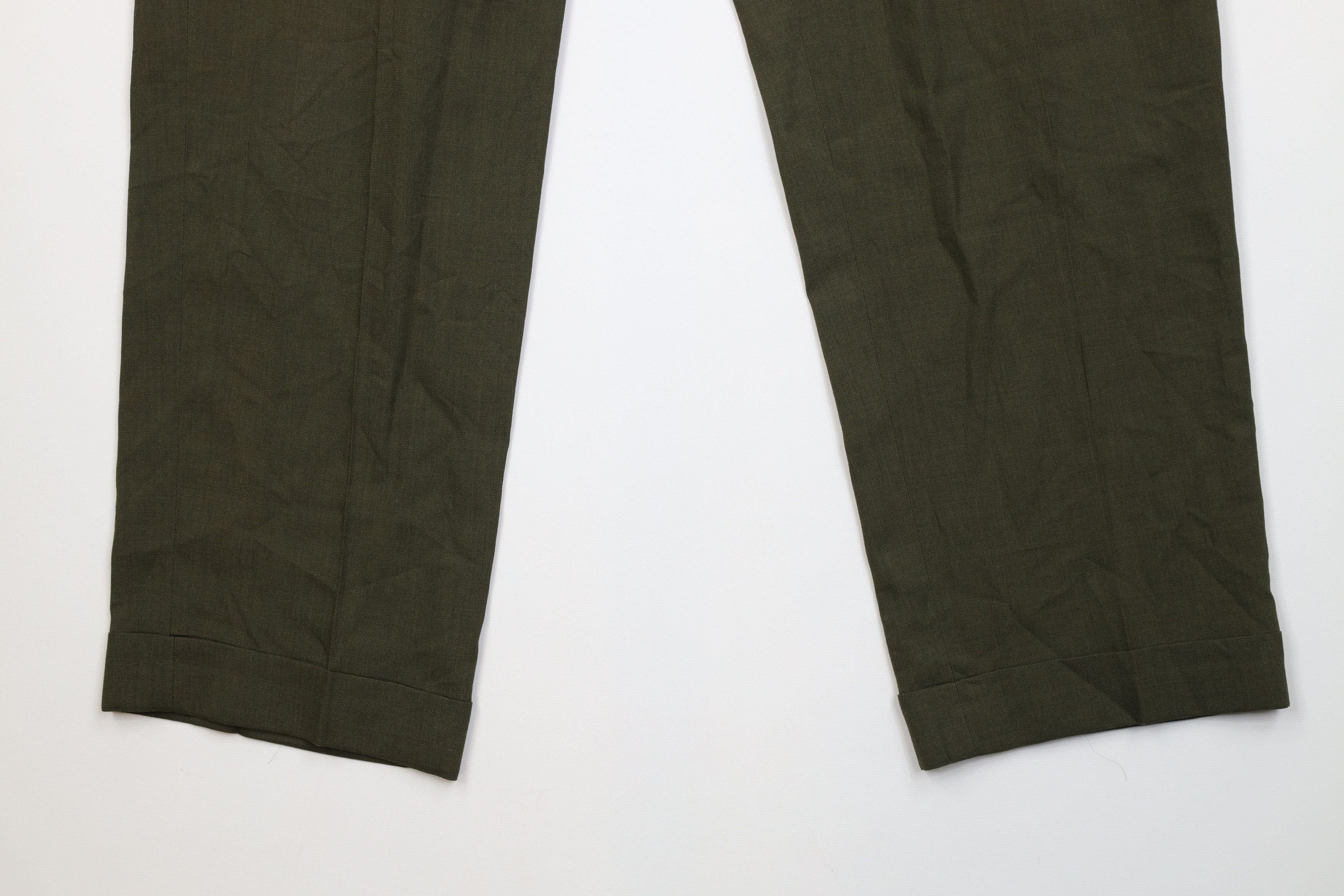 Vintage Vintage 50s 60s Streetwear Wool Knit Chino Pants Green USA Size US 36 / EU 52 - 4 Thumbnail