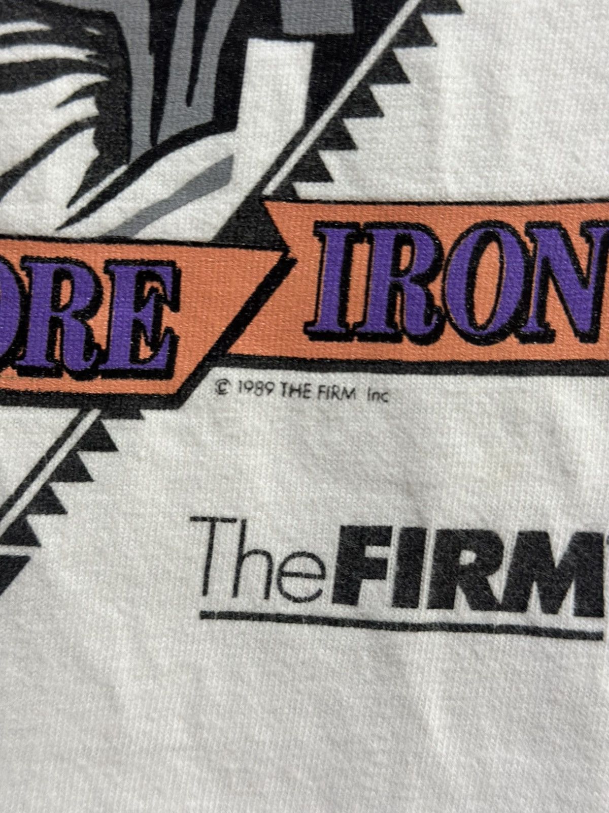 Vintage Vintage Women Need More Iron The Firm Faded Tee Size US XL / EU 56 / 4 - 3 Thumbnail
